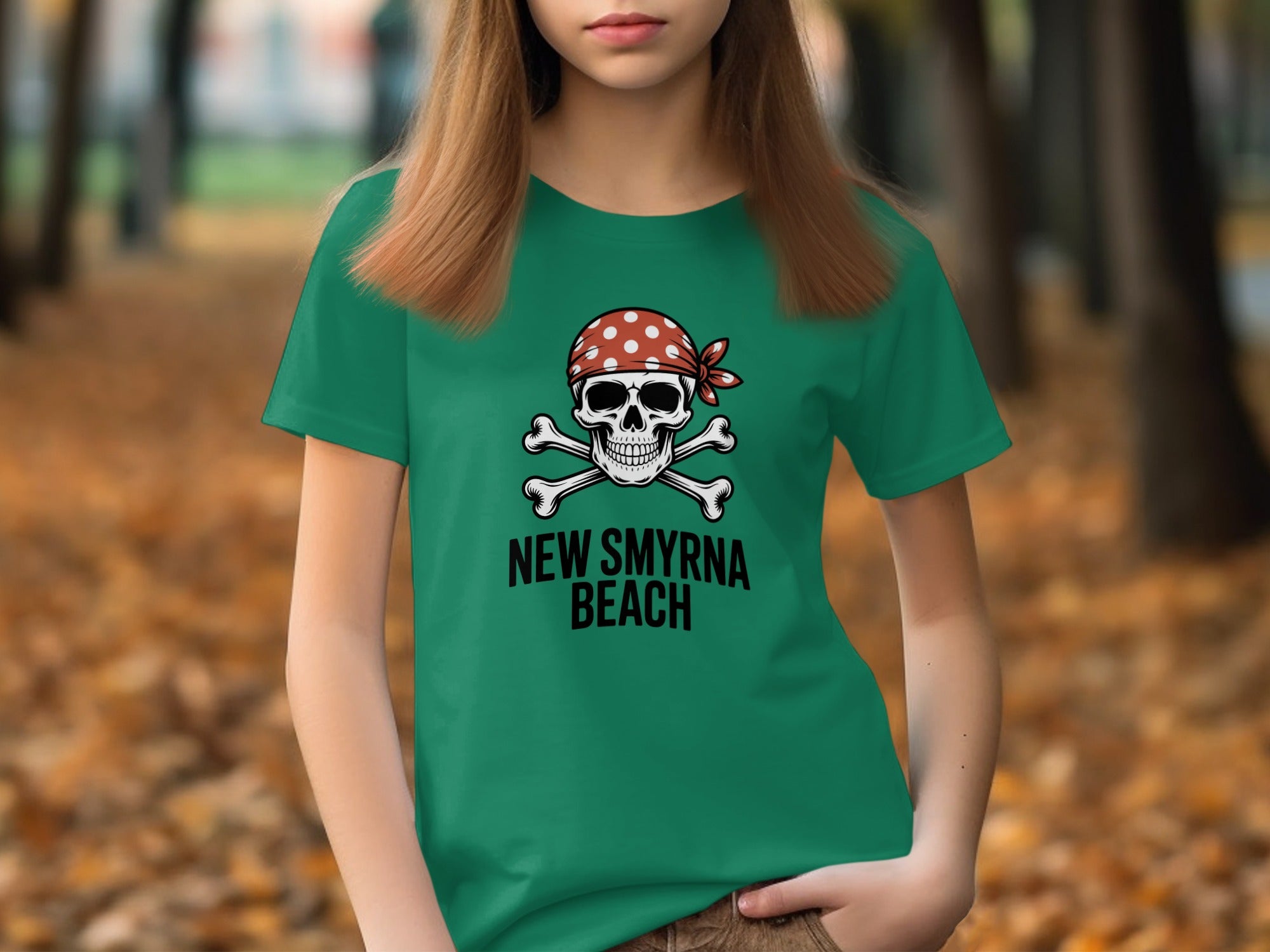 New Smyrna Beach Pirate Skull Halloween T-Shirt product type