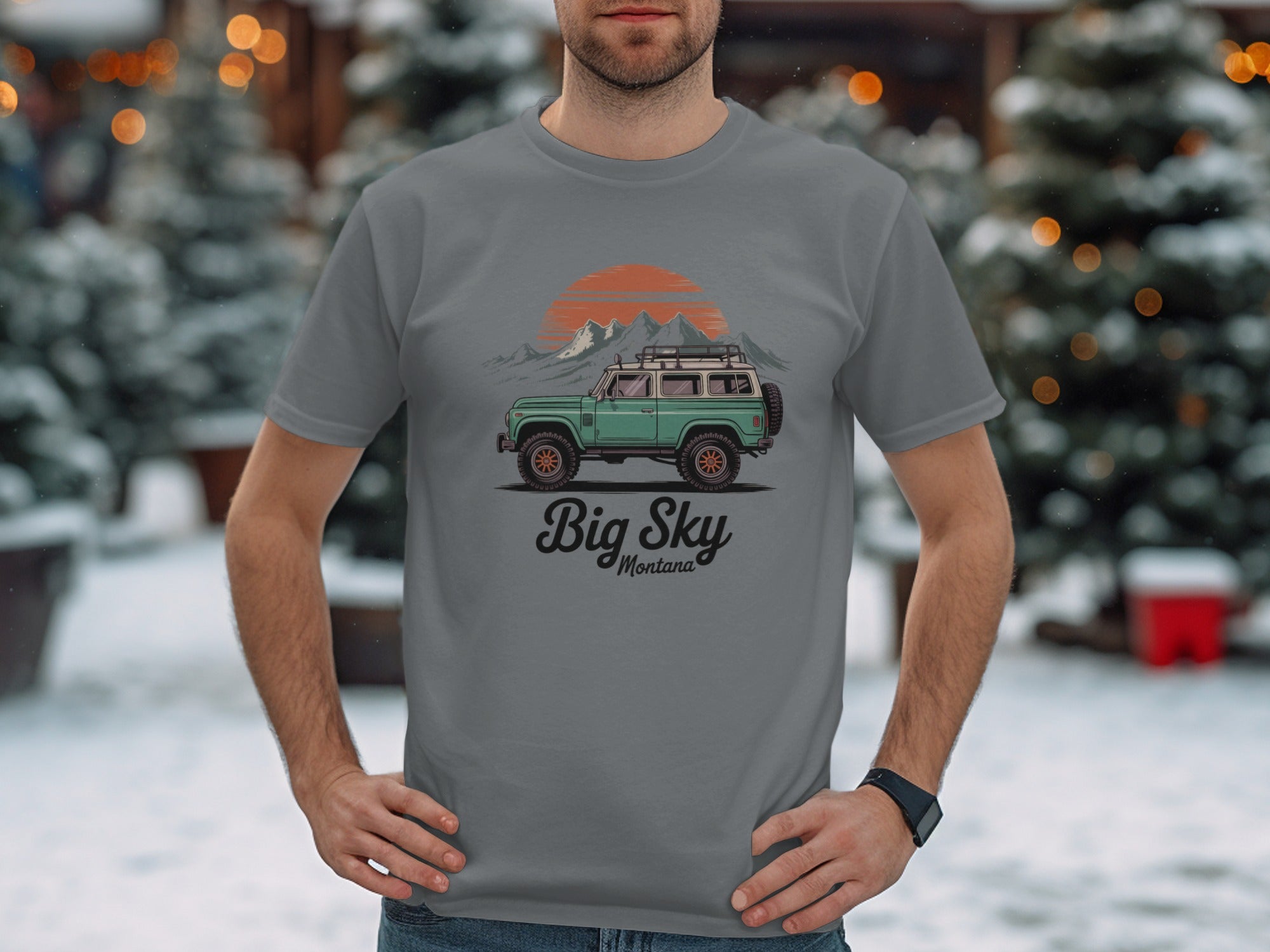 Big Sky Montana Vintage SUV Adventure T-shirt