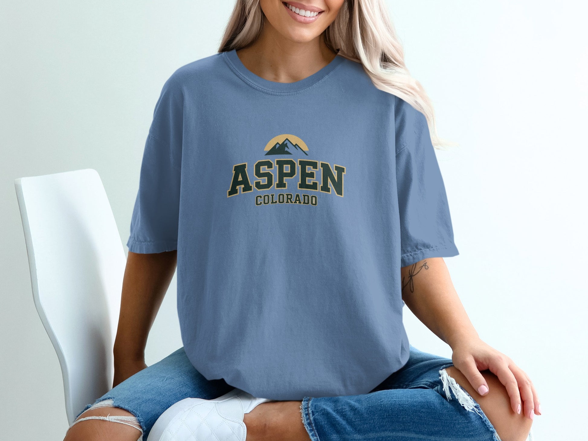 Aspen Colorado Graphic Casual Loose T-Shirt product