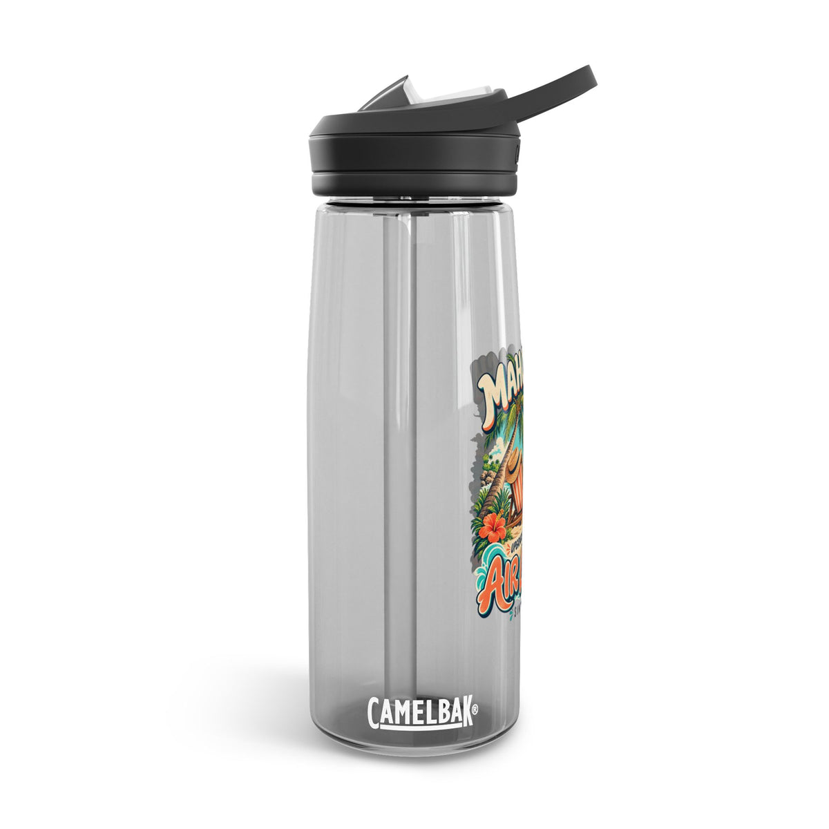 Maho Beach Air Lounge Sint Maarten CamelBak Eddy 25 oz Water Bottle illustrated destination design, product mockup