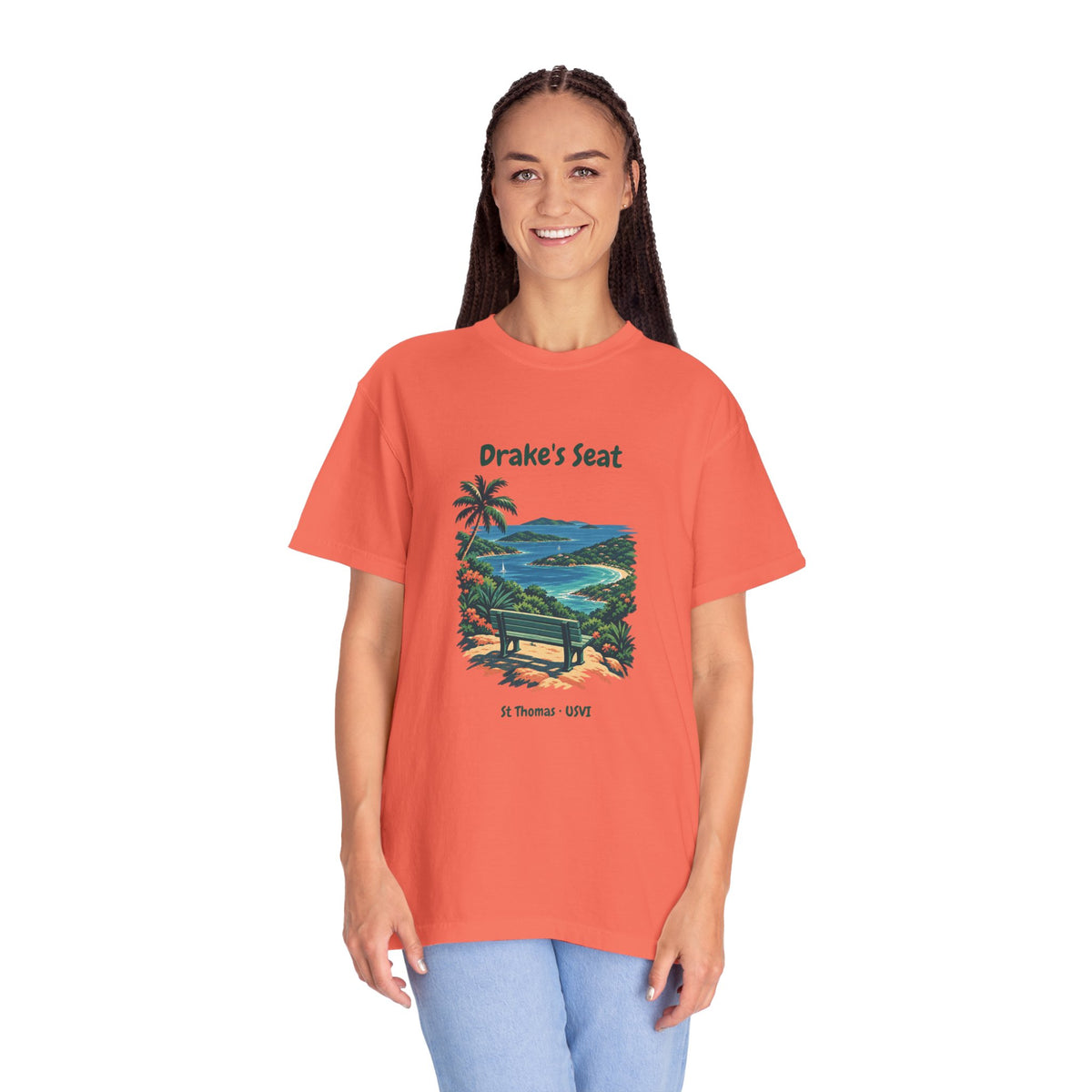 Drake's Seat St. Thomas USVI Comfort Colors 1717 T-Shirt