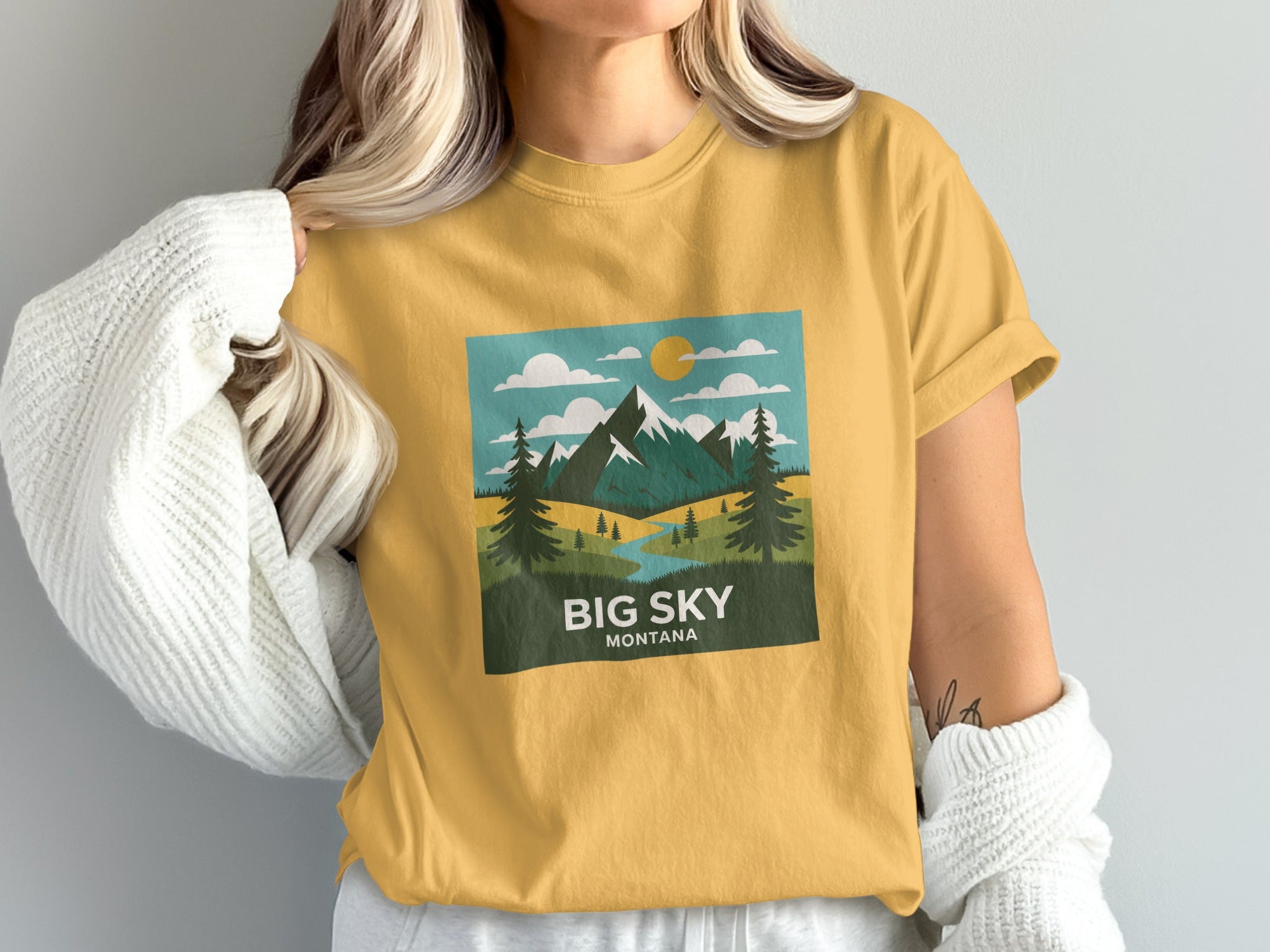 Big Sky Montana Scenic Graphic Tee Shirt product