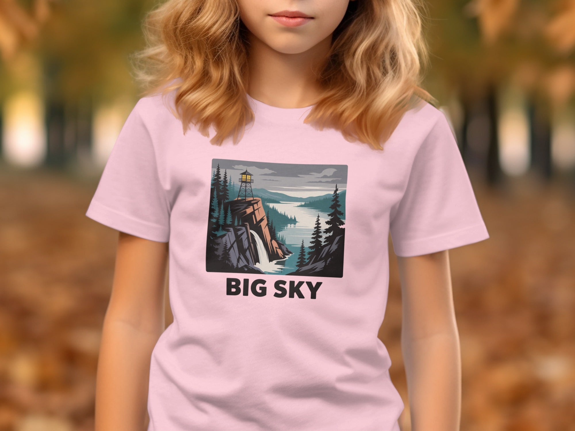 Big Sky Graphic Tee with Scenic Landscape Art