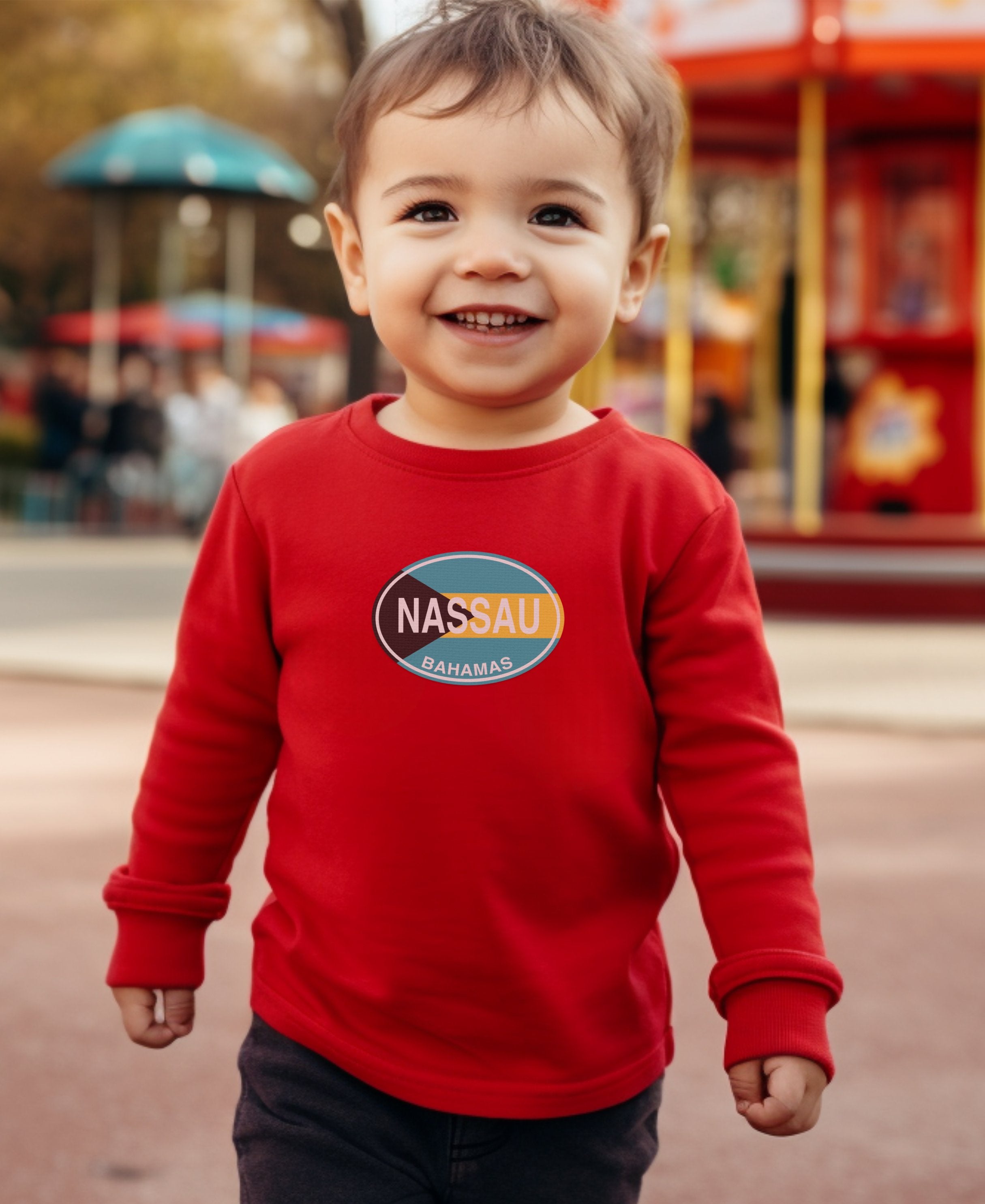 Nassau playing and learning at Pirates Museum Toddler Long Sleeve T-Shirt