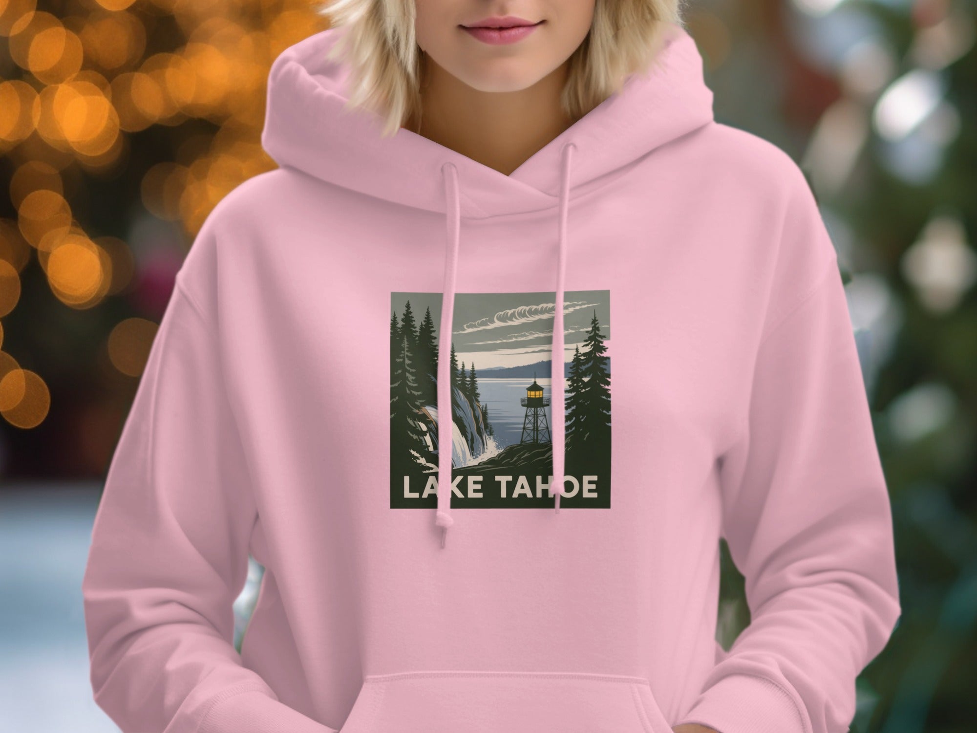 Lake Tahoe Scene Hoodie Great For Casual Use