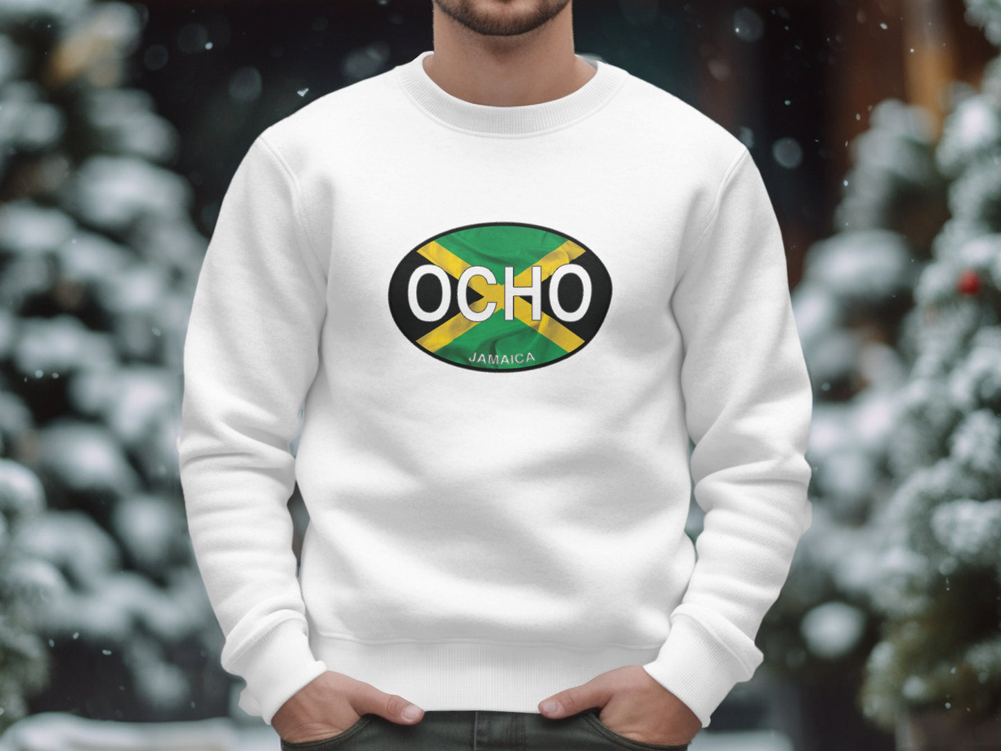 Ocho Rios Mens Sweatshirt White