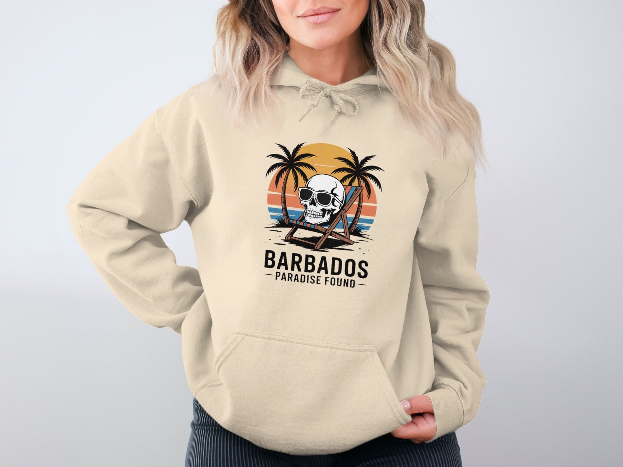 Barbados Paradise Found Skull Hoodie Product