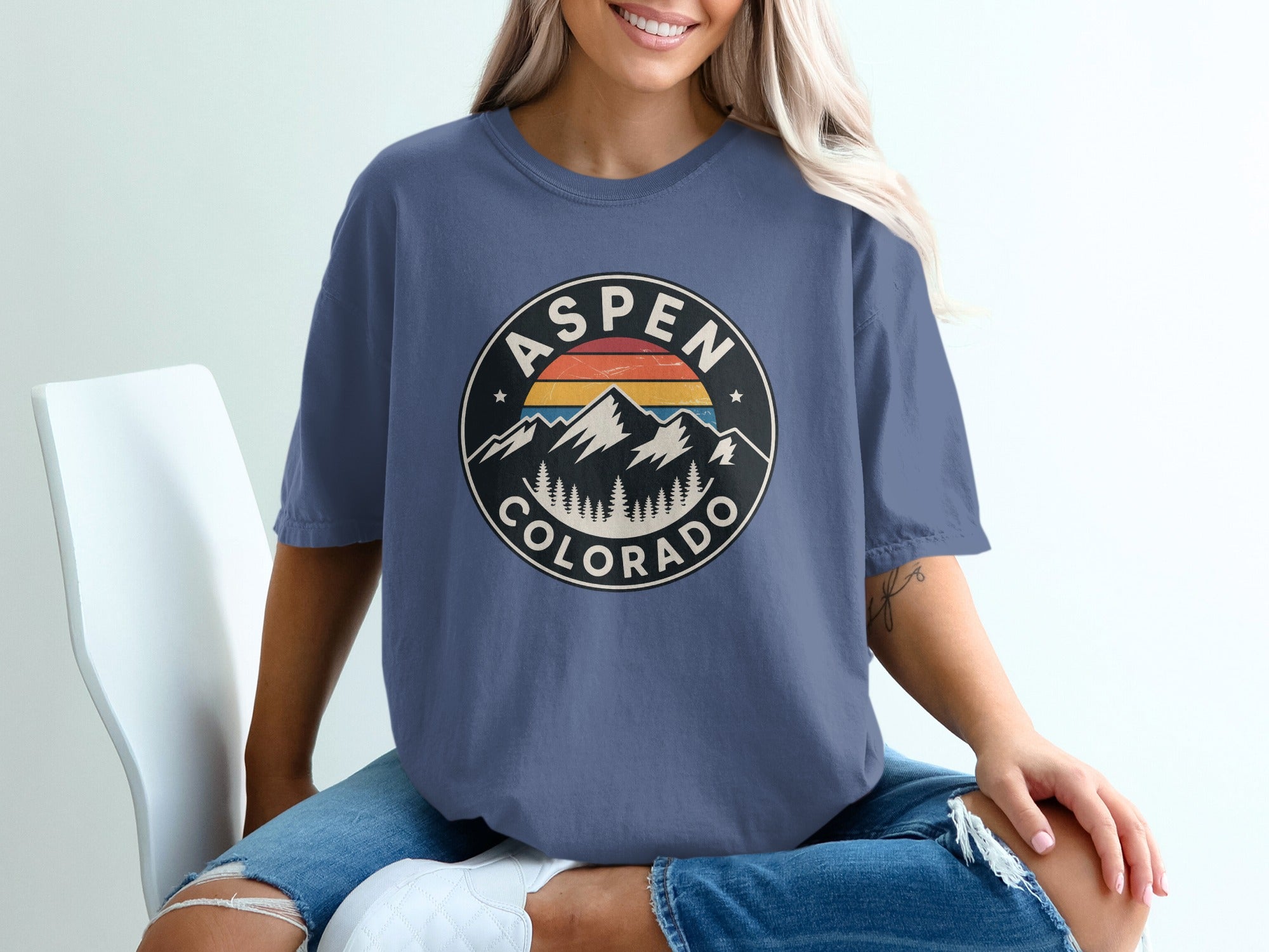 Aspen Colorado Mountain Range Graphic T-Shirt product type