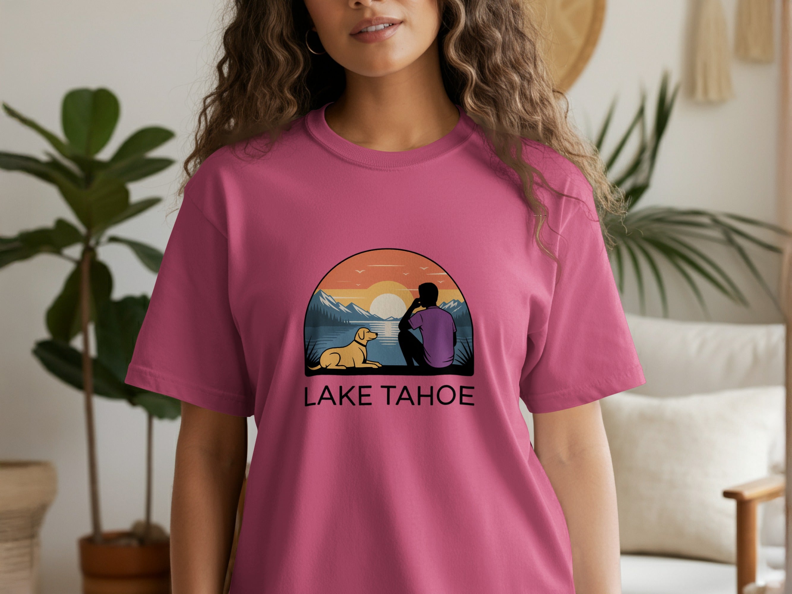 Lake Tahoe Graphic Tee with Scenic Design product type