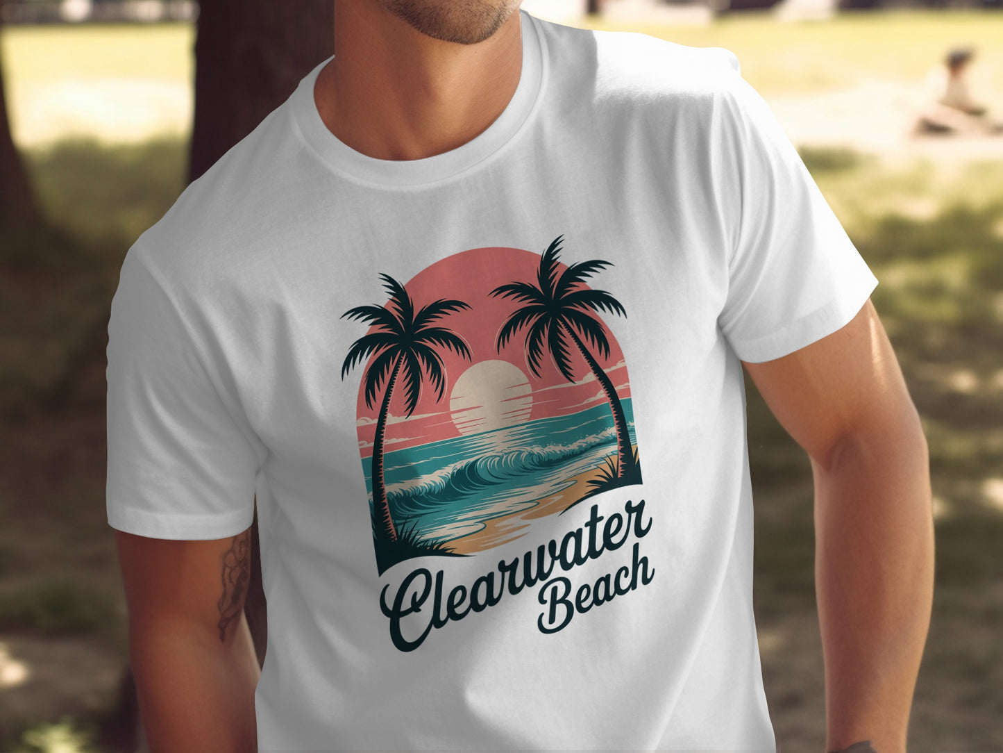 Clearwater Beach Sunset Design T-Shirt Product