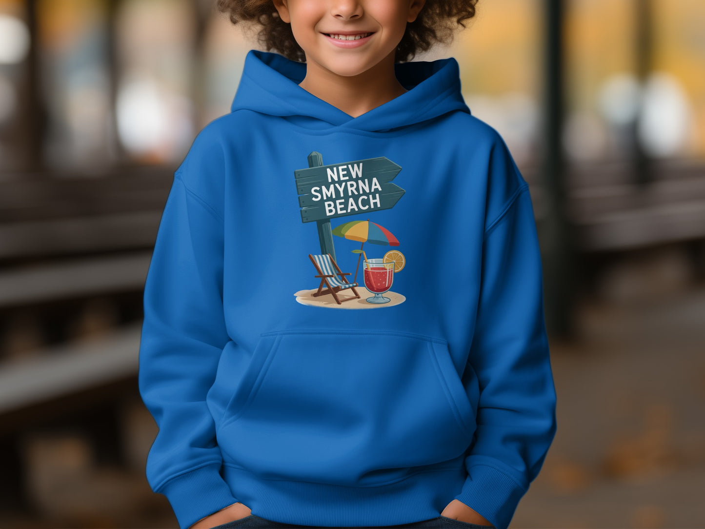 New Smyrna Beach Blue Hoodie product