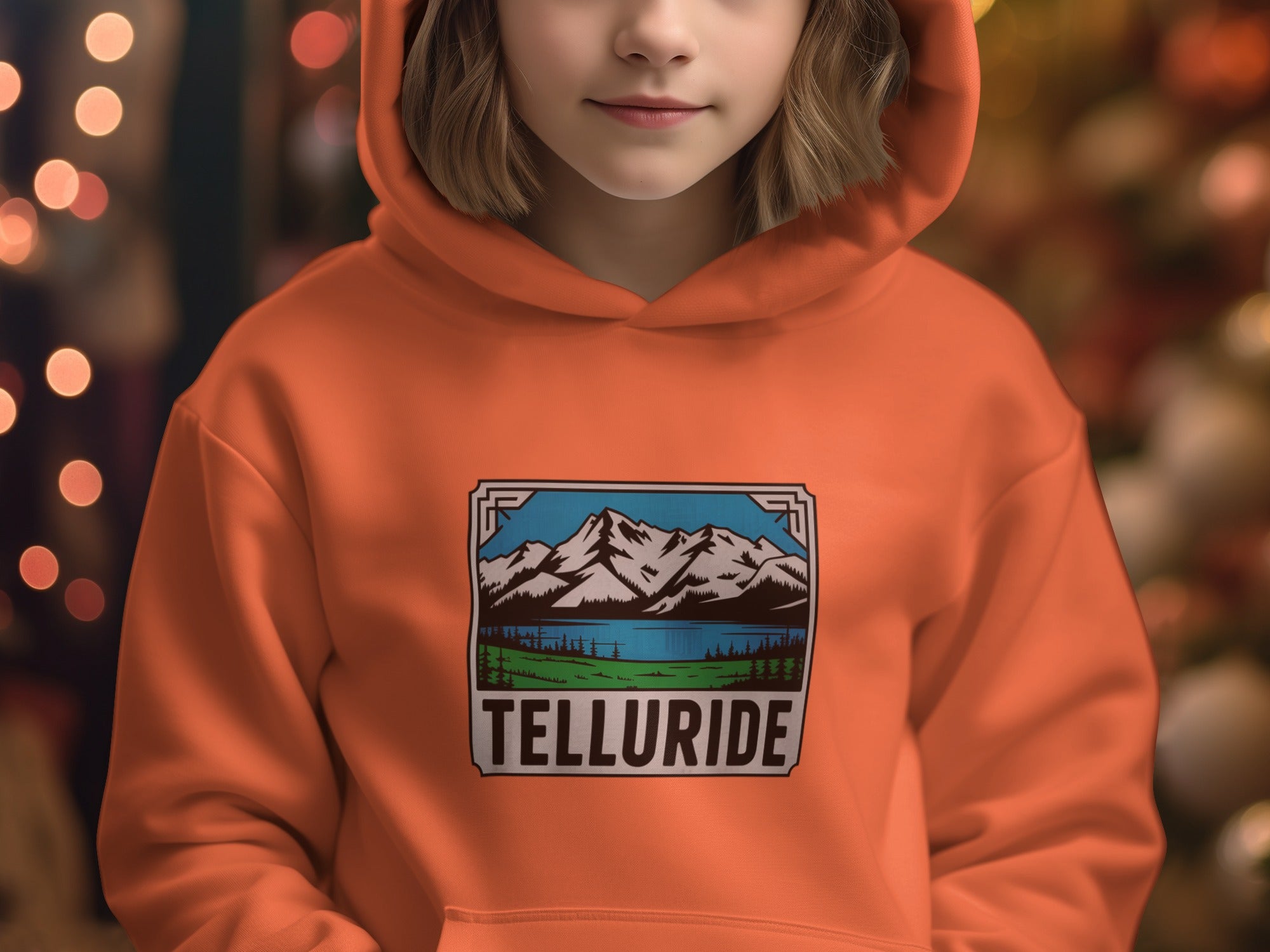 Telluride Mountain Range Orange Hoodie product