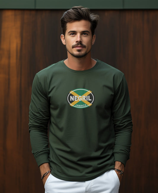 Negril Jamaica Graphic Print Long Sleeve Shirt product