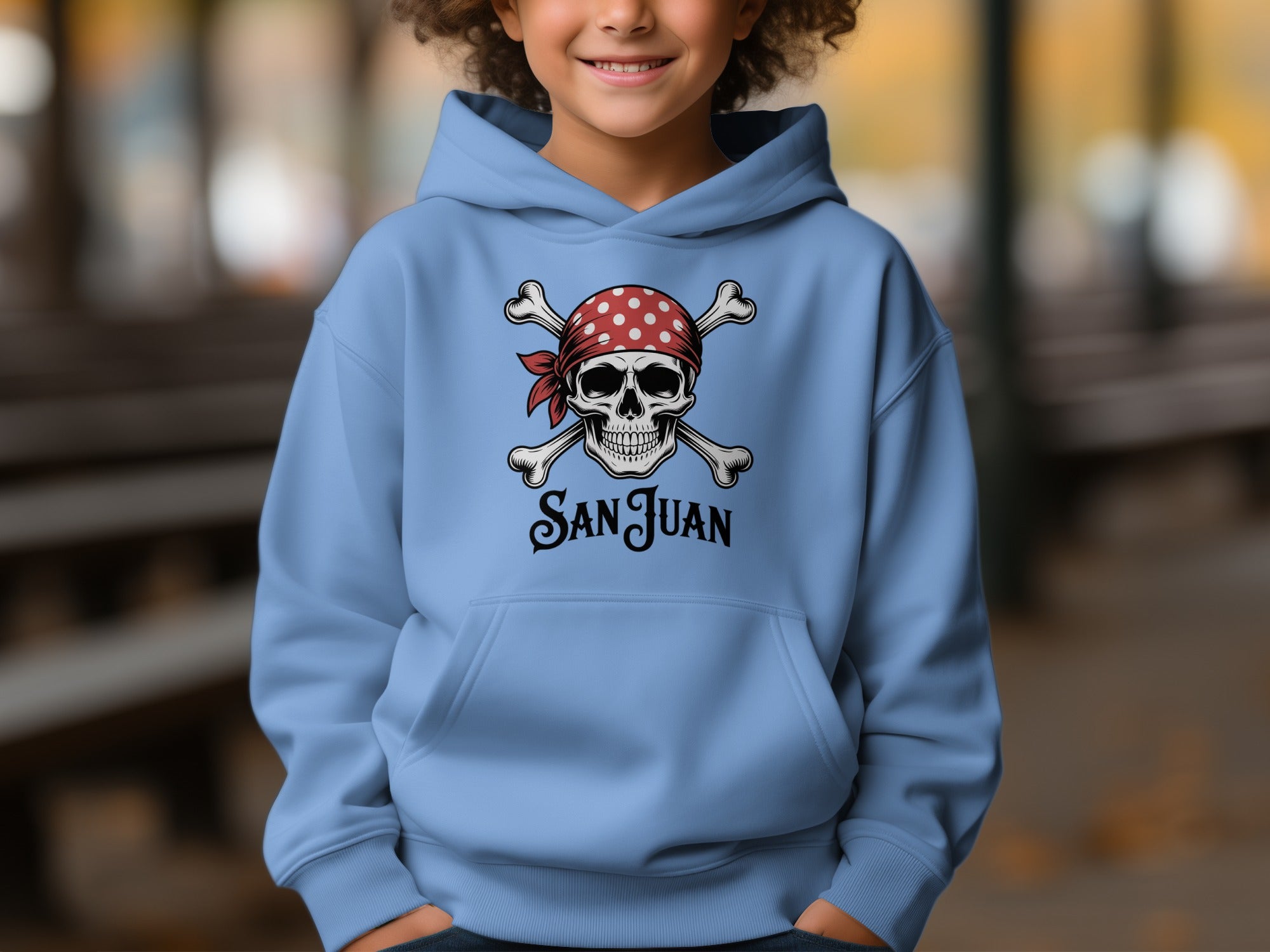 San Juan Pirate Skull Graphic Hoodie product