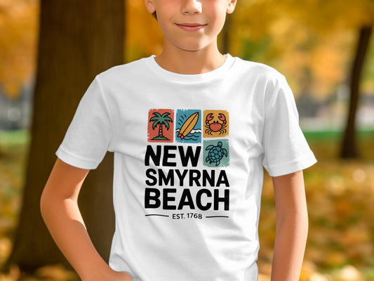 New Smyrna Beach Est 1768 Graphic Kids T-Shirt product type