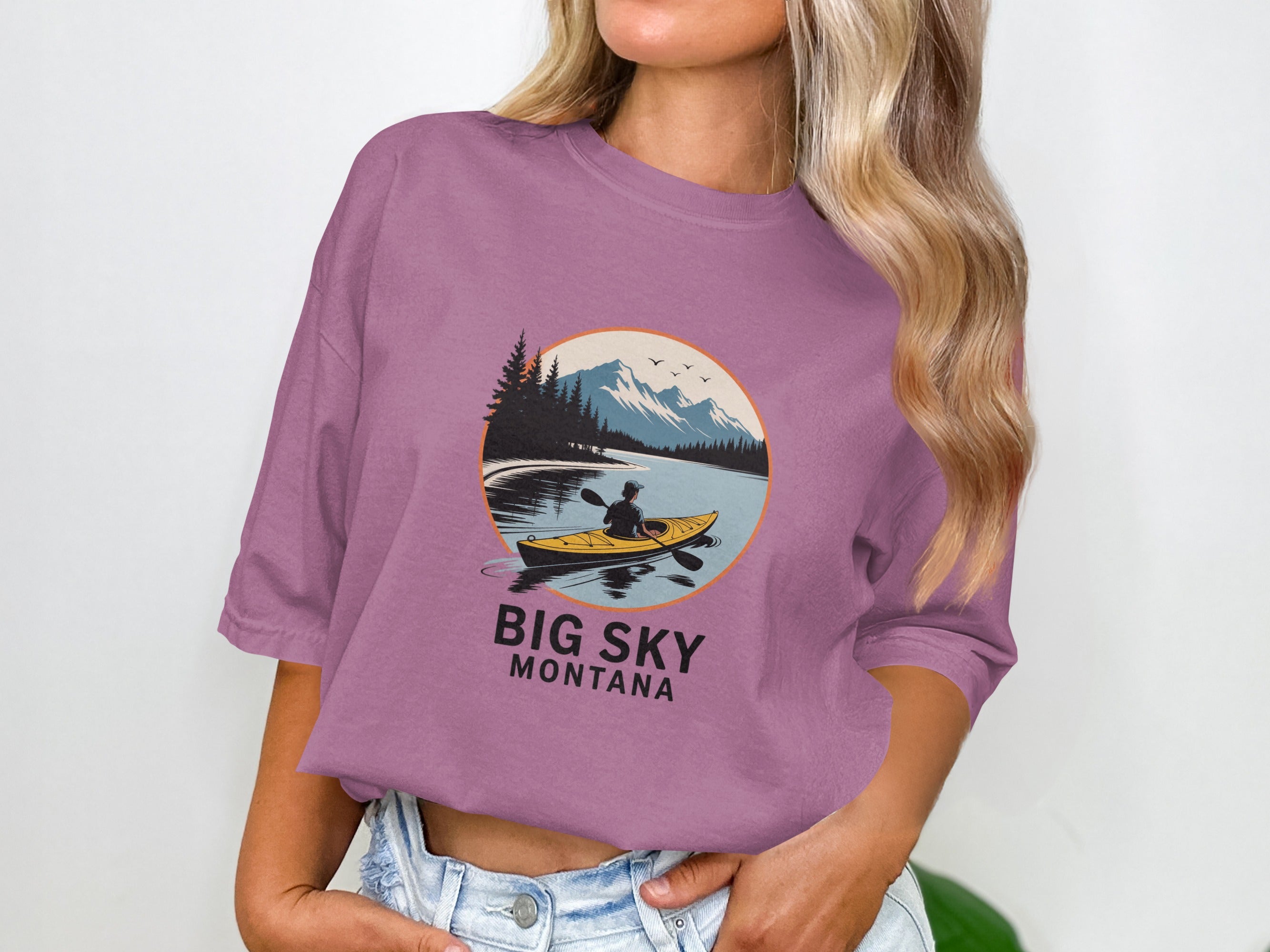 Big Sky Montana Kayaking Graphic T-shirt product type
