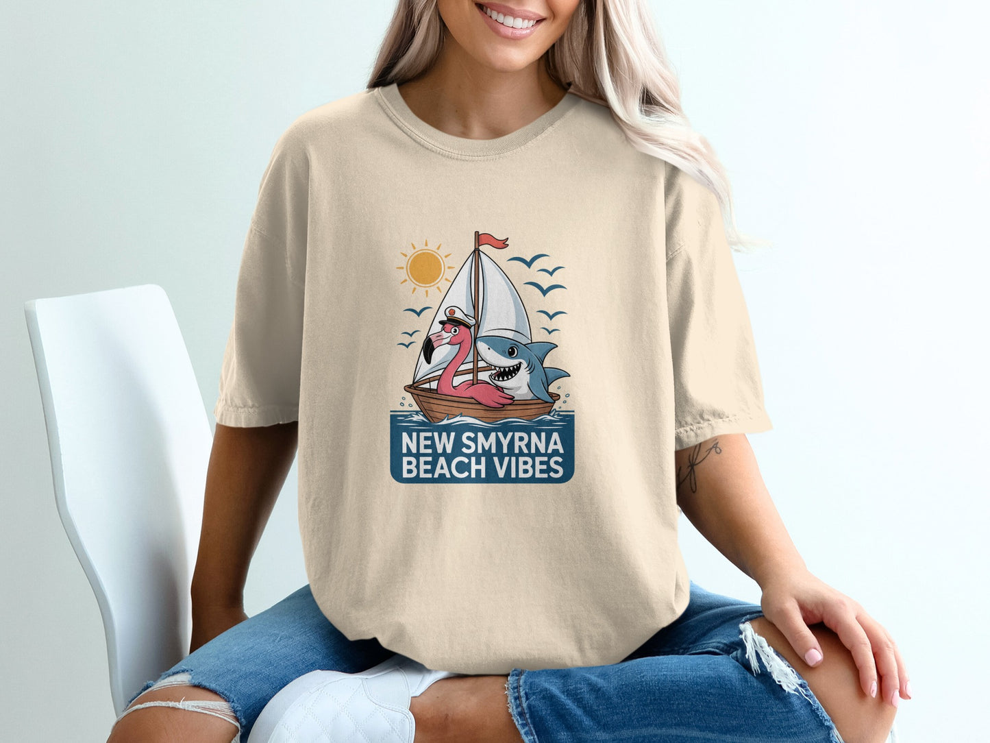 New Smyrna Beach Vibes Graphic Tee Shirt product
