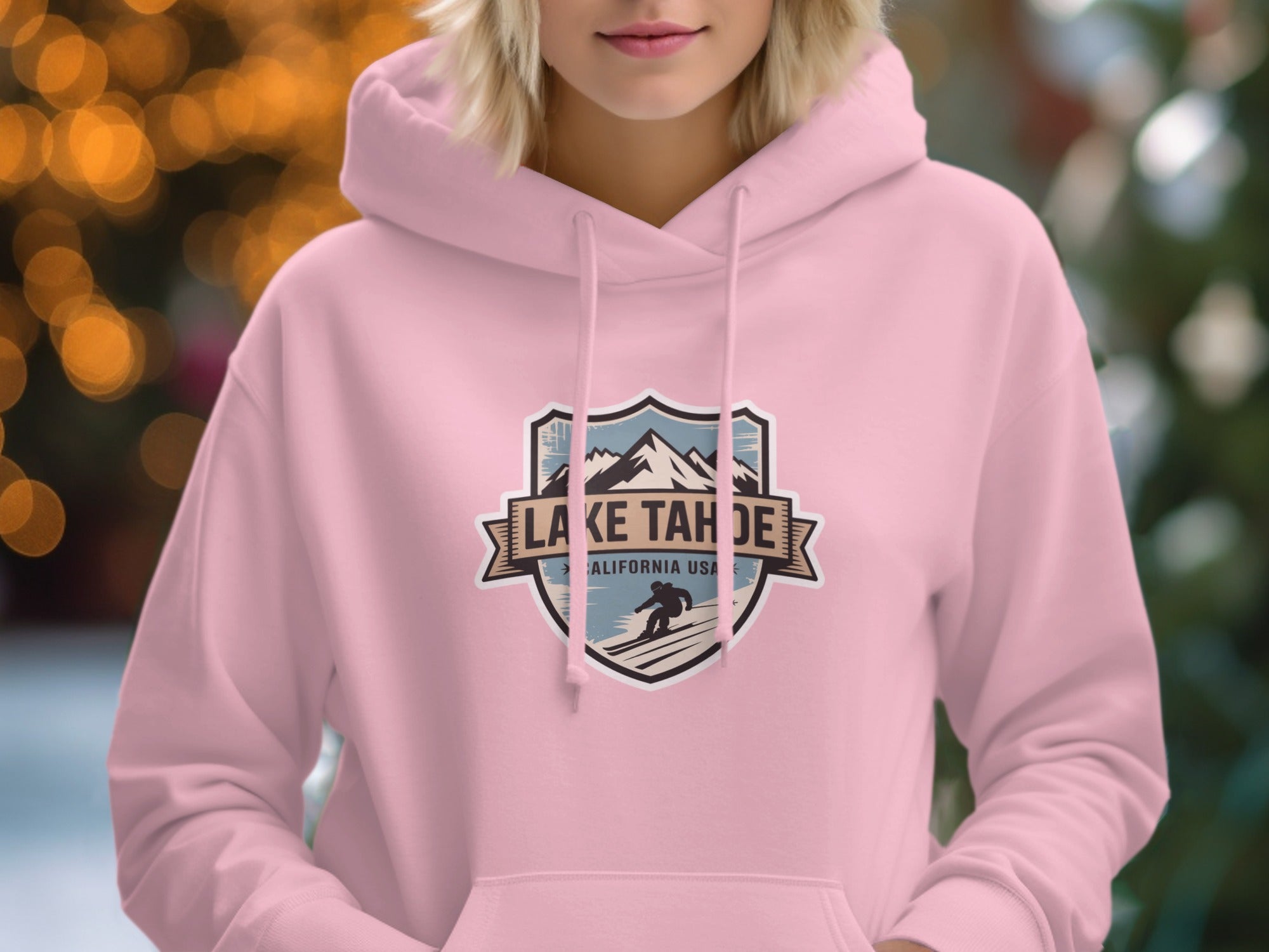Lake Tahoe California USA Pink Hoodie Product