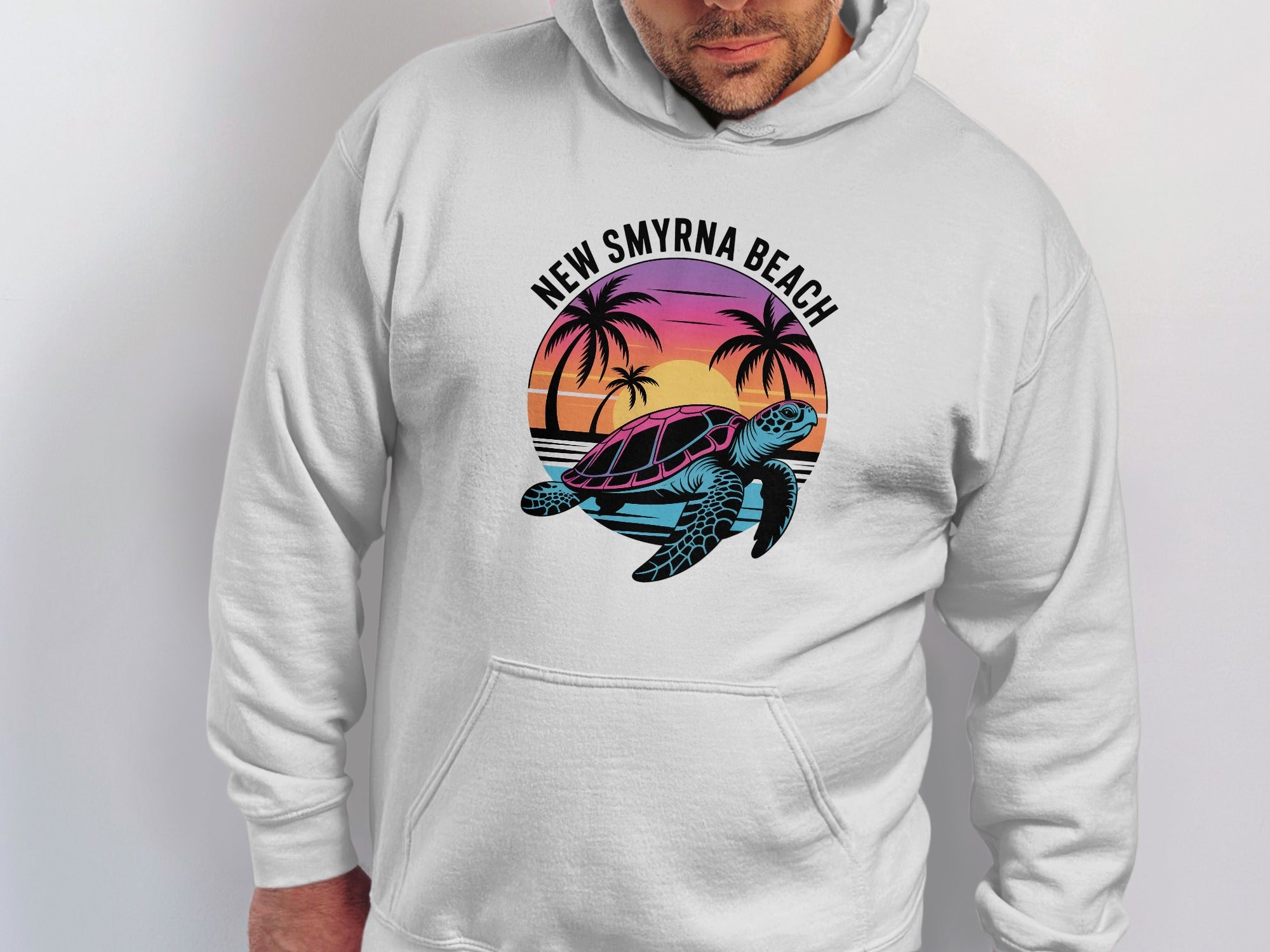 New Smyrna Beach Sunset Turtle Graphic Hoodie product