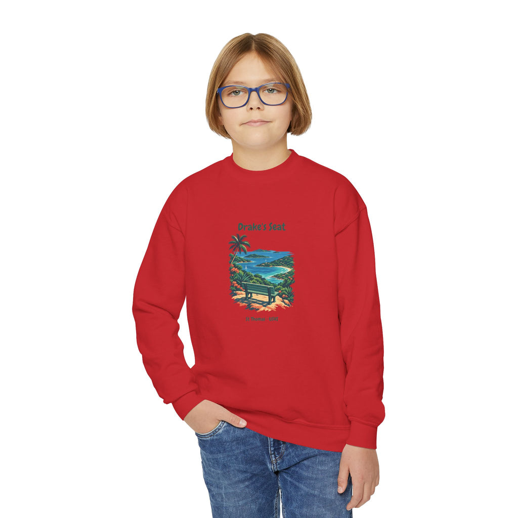 Drake's Seat St. Thomas USVI Gildan 18000B Youth Crewneck Sweatshirt