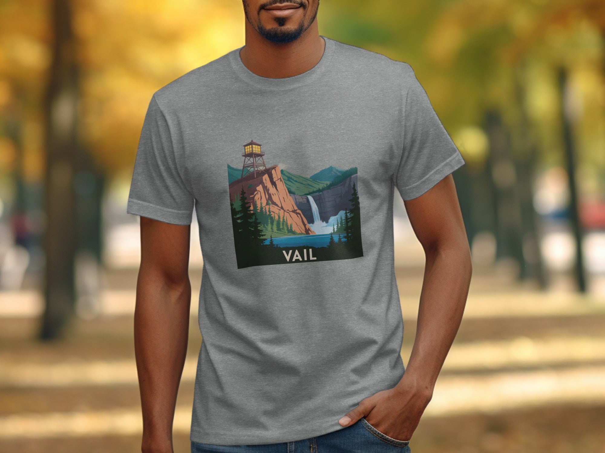 Scenic Vail Mountain Graphic Tee Shirt product type