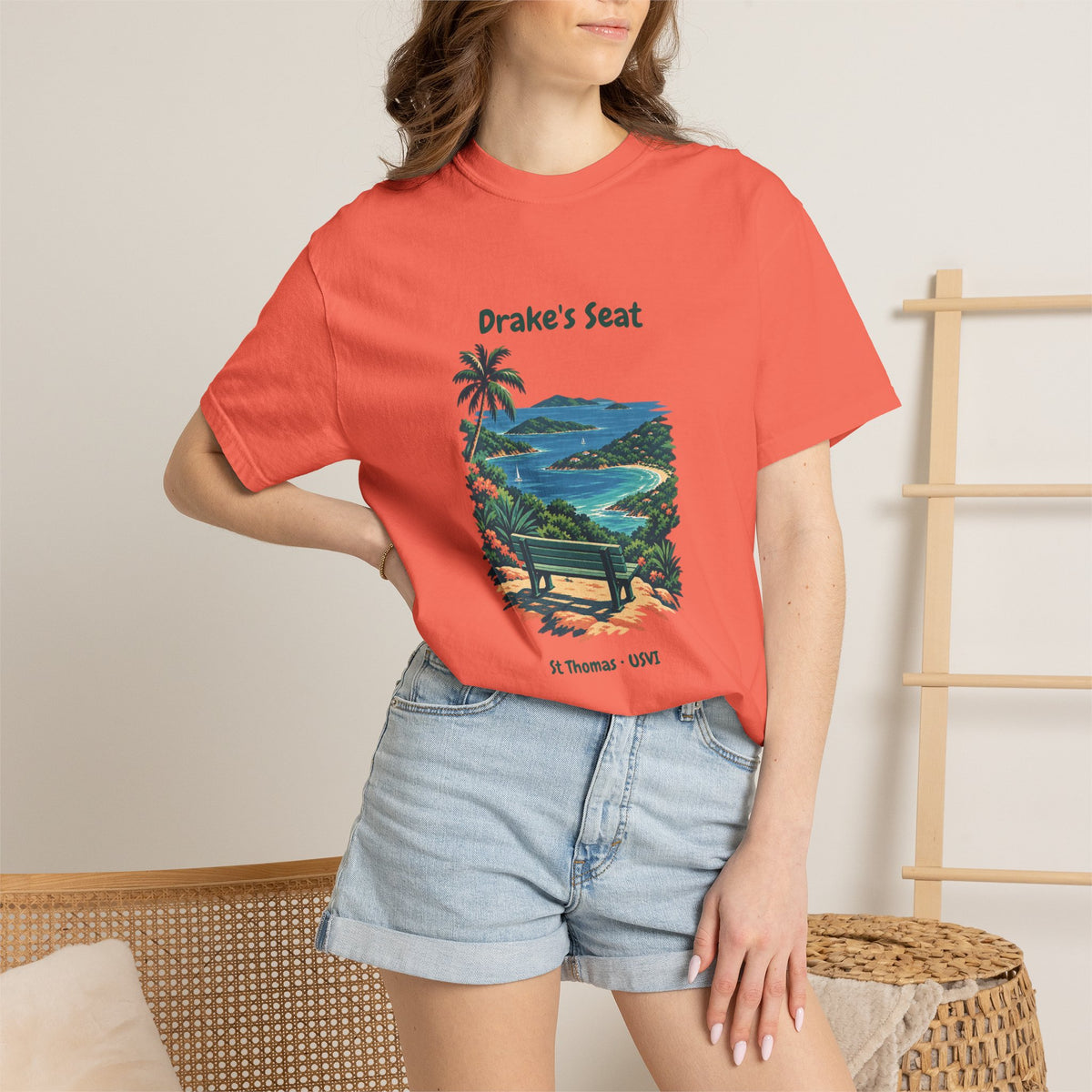 Drake's Seat St. Thomas USVI Comfort Colors 1717 T-Shirt