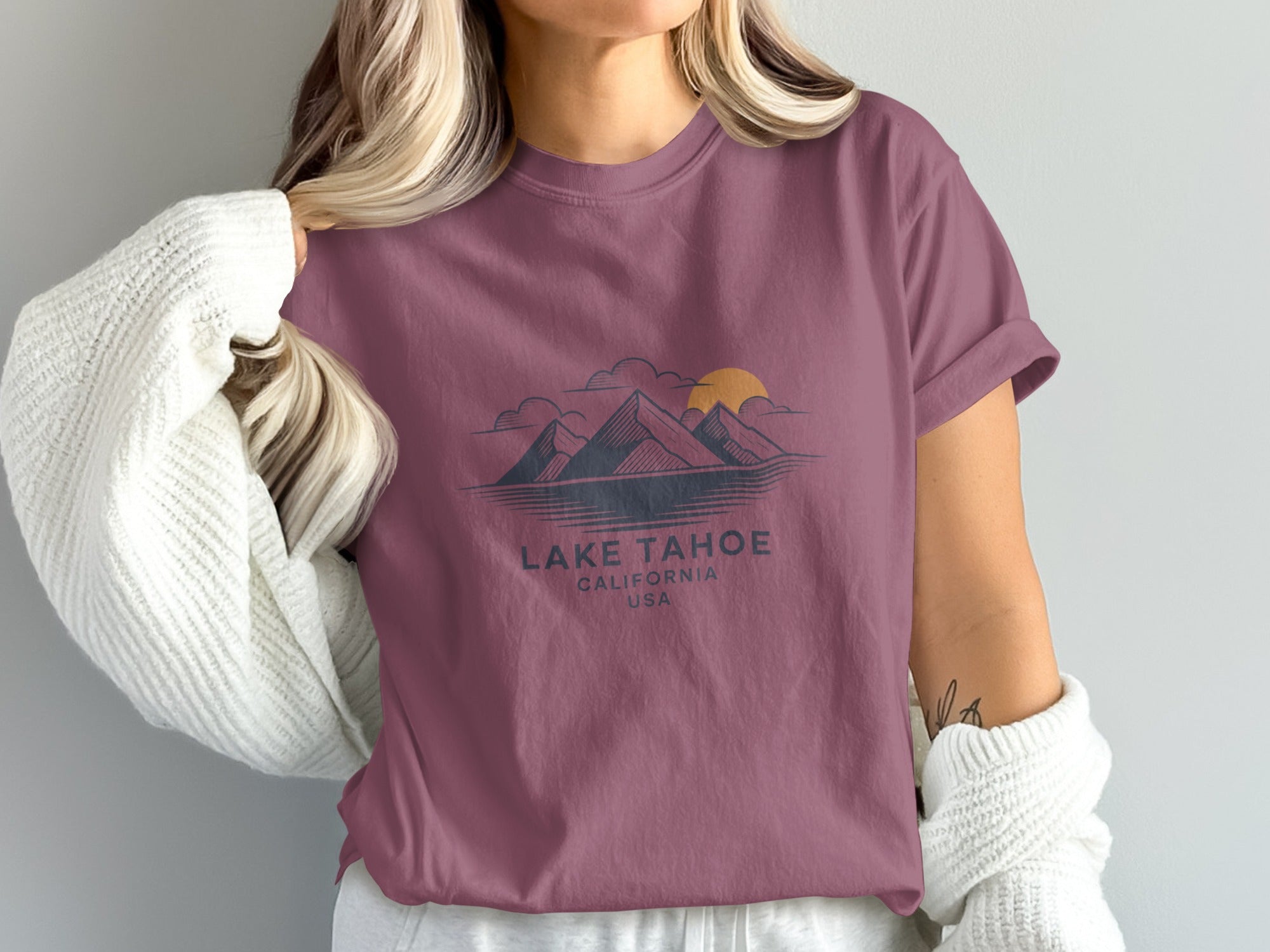 Lake Tahoe California USA Scenic Graphic T-shirt product