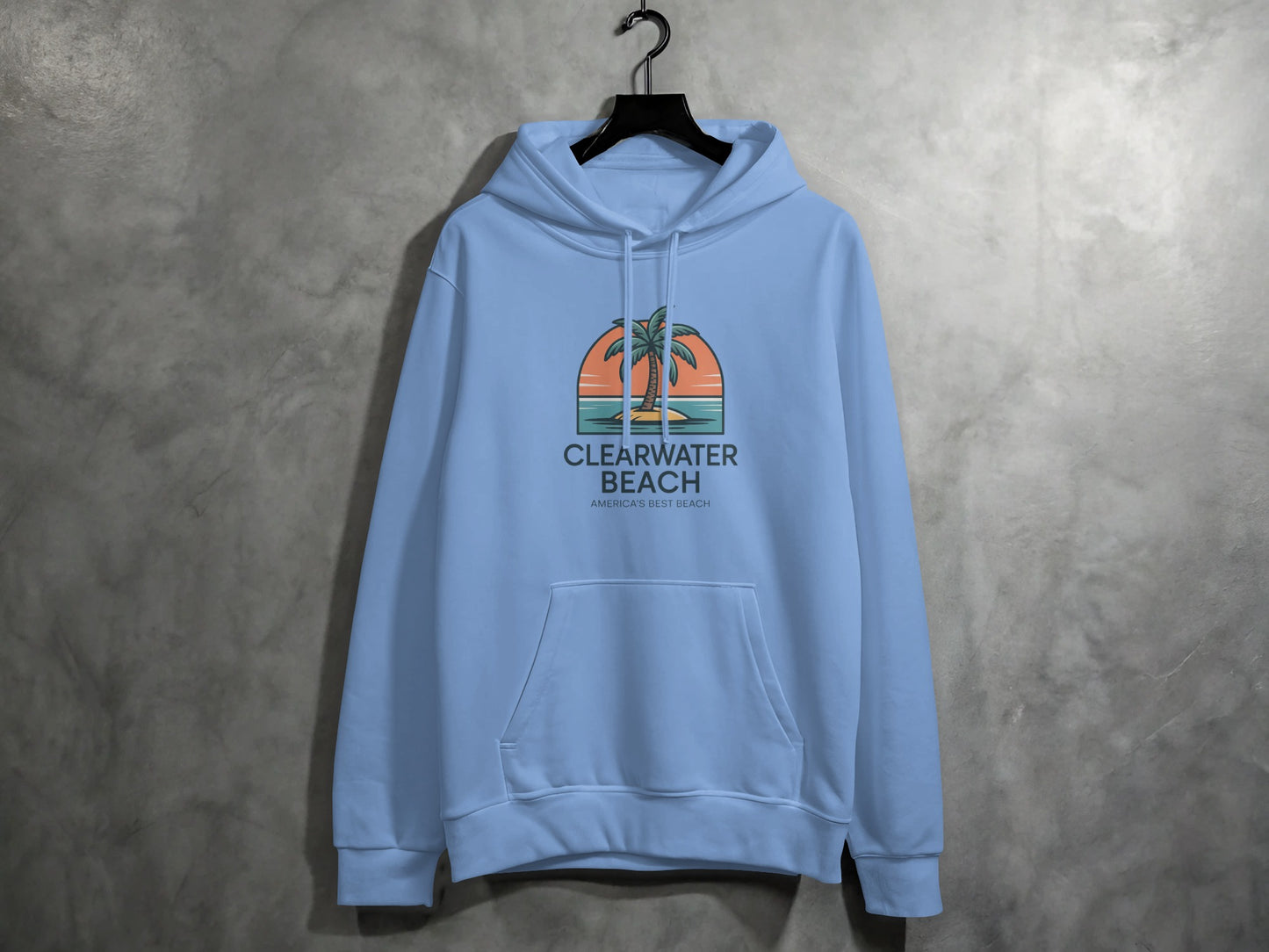 Clearwater Beach Hoodie with Palm Tree Graphic product