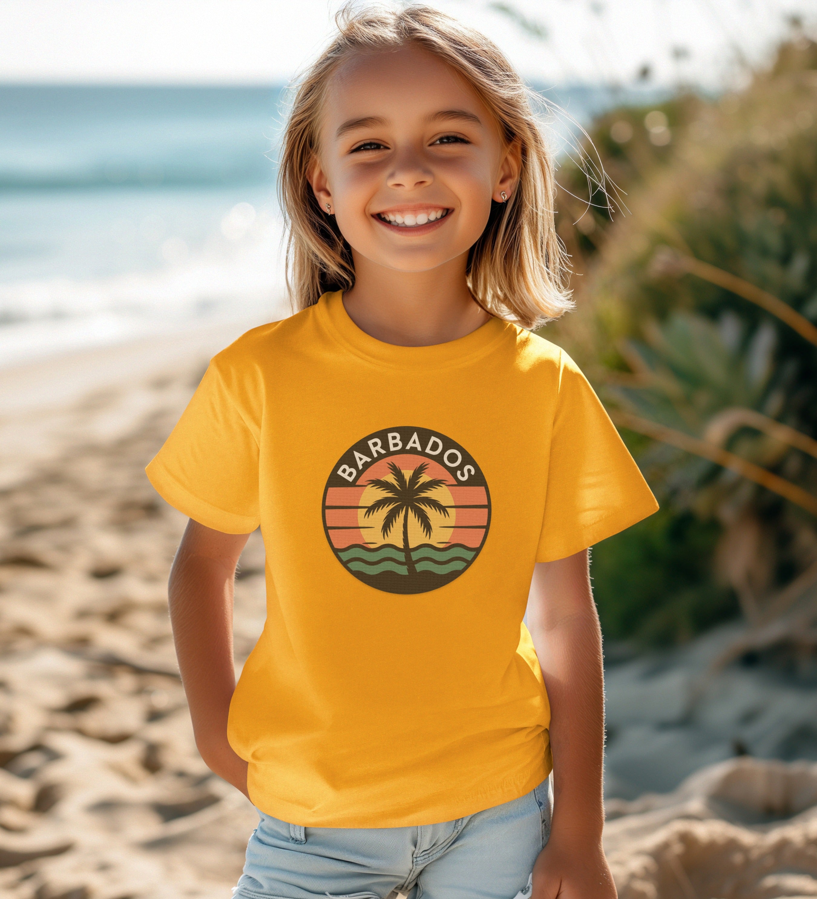 Barbados Beach Scene Sunset Graphic T-Shirt product