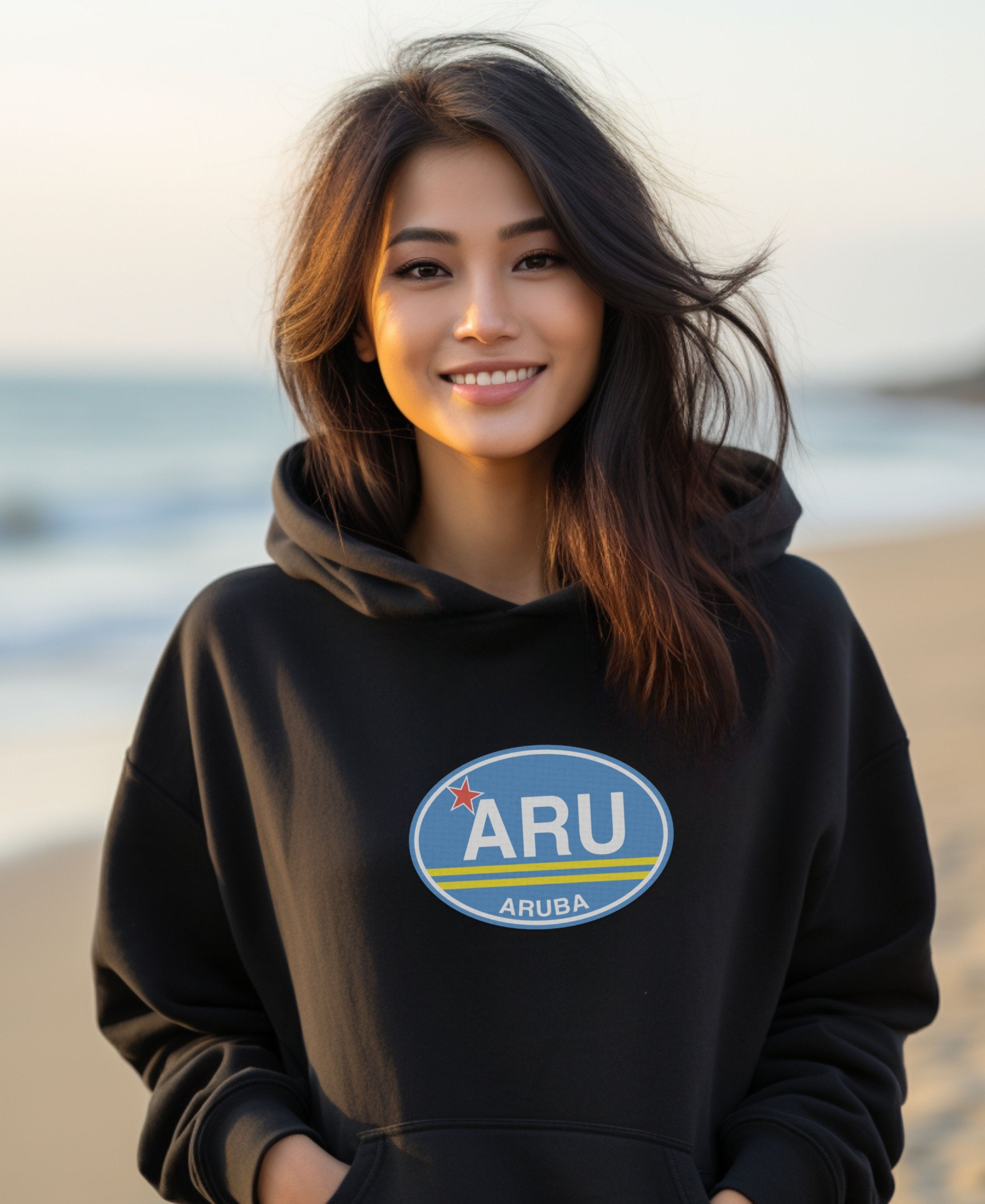 Aruba One Happy Island Escape Womens Hoodie