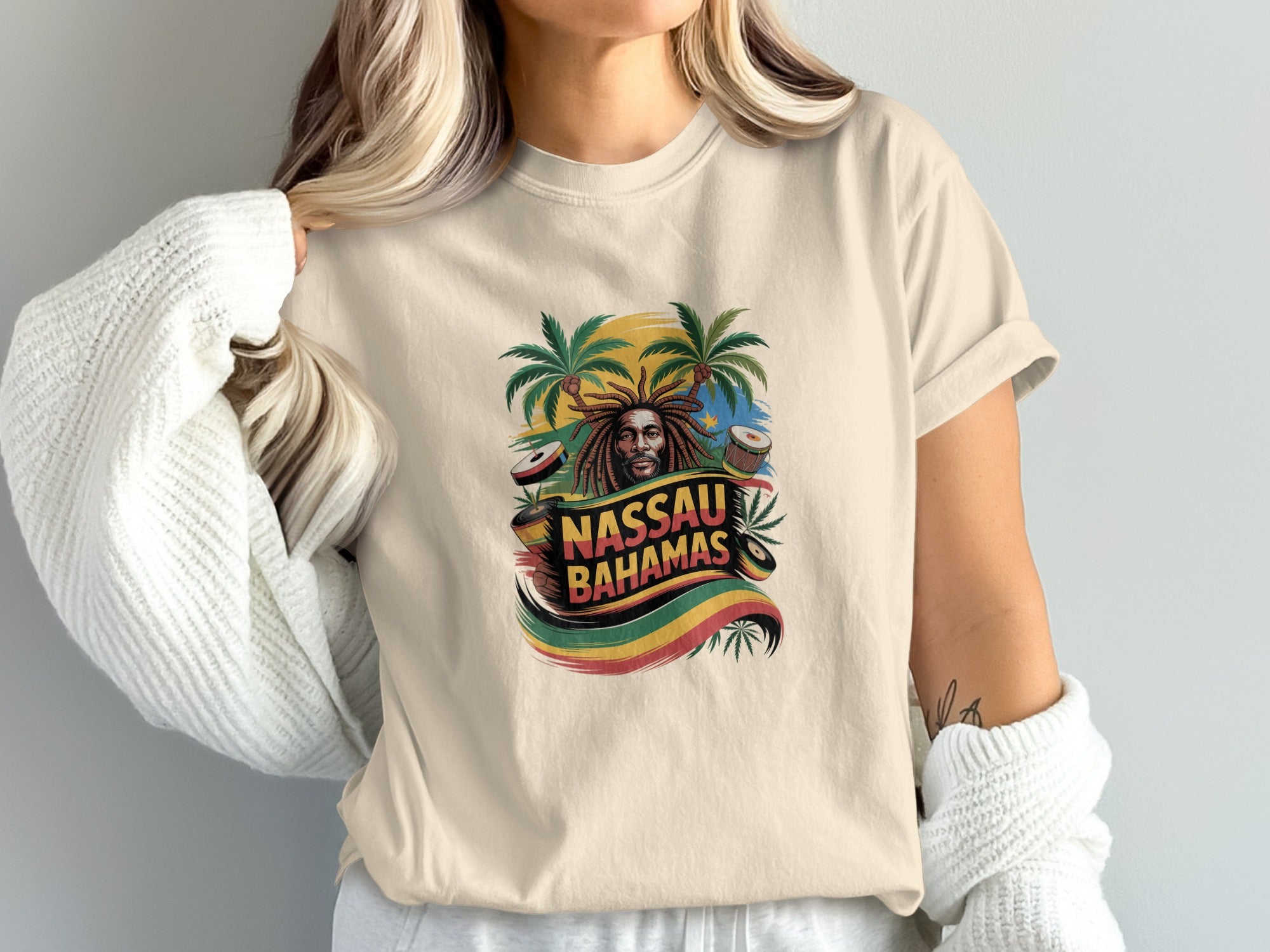 Nassau Bahamas Colorful Design Graphic Tee product