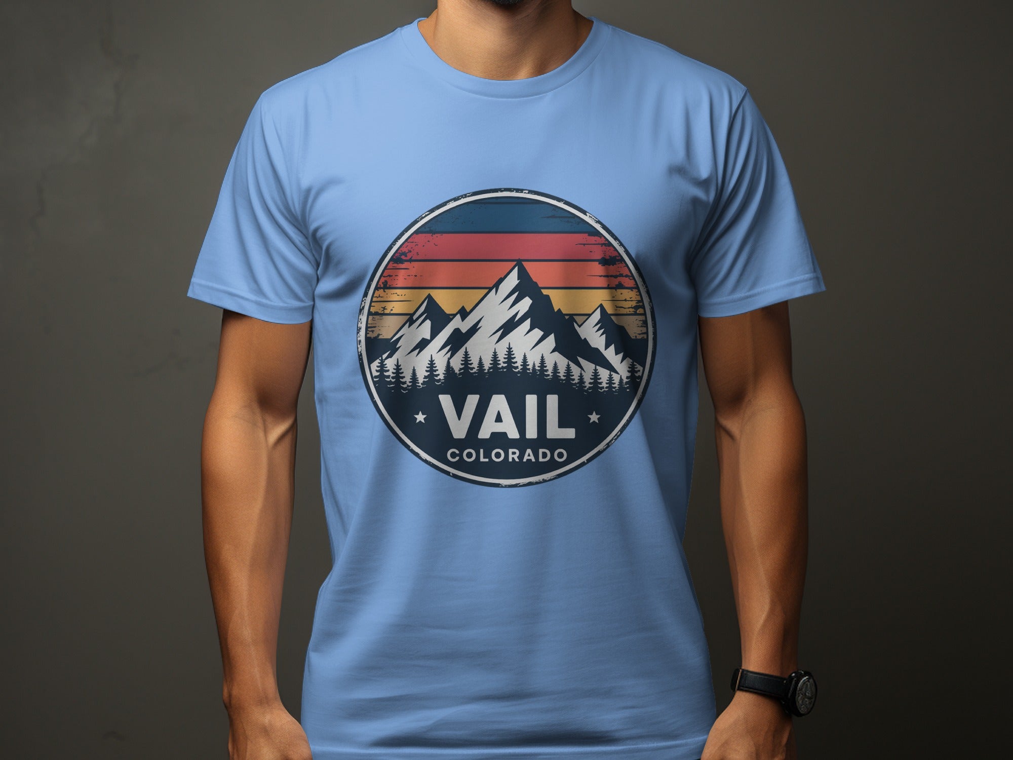 Vail Colorado Mountain Design Casual T-shirt product