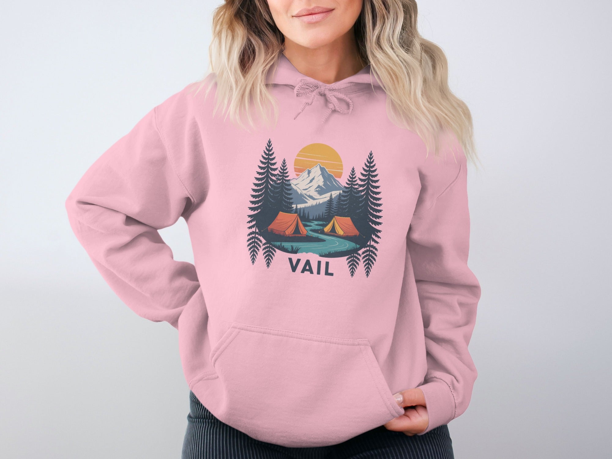 Beautiful Pink Vail Mountain Camping Hoodie product