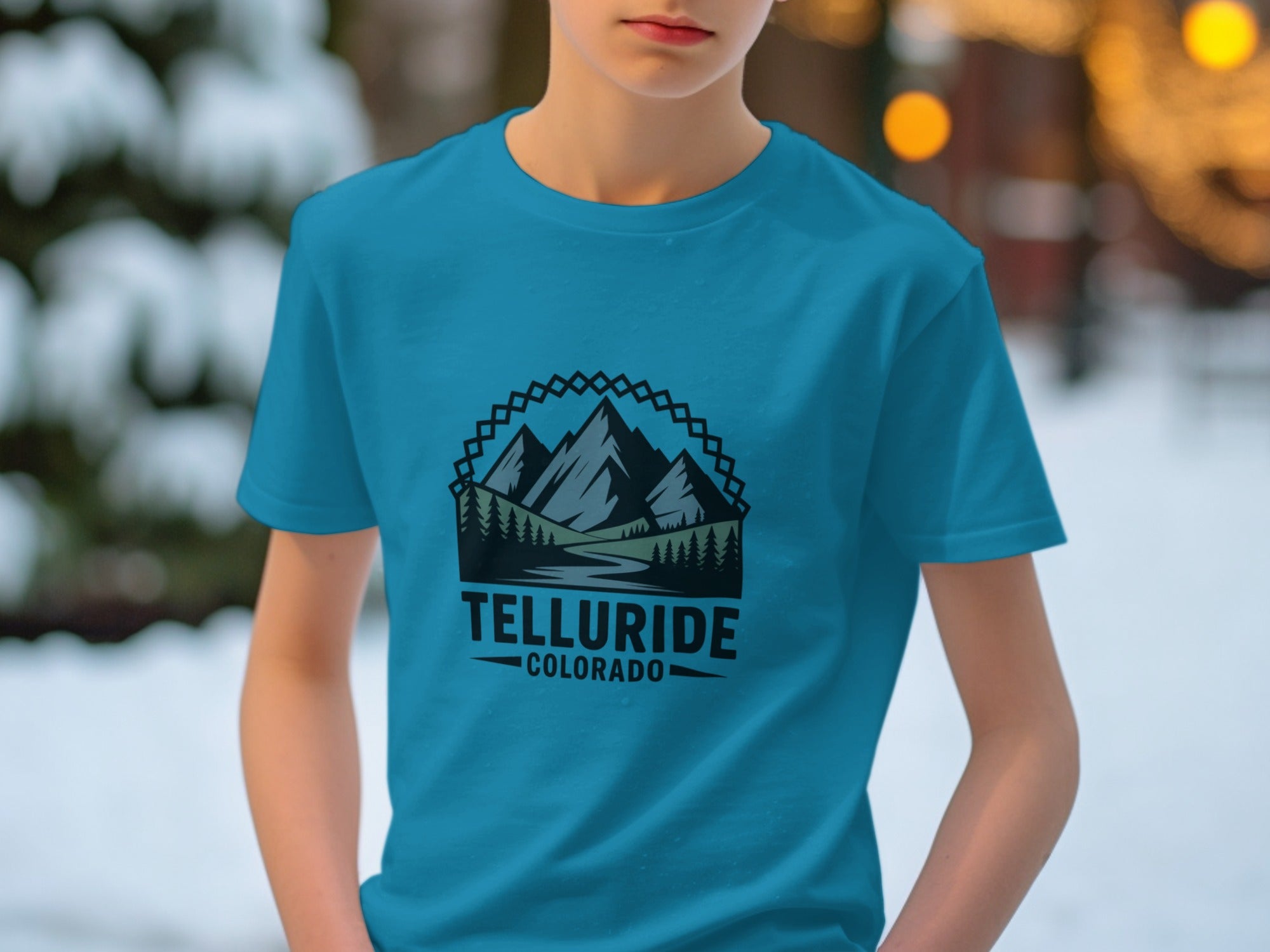 Telluride Colorado Mountain Design Youth T-Shirt