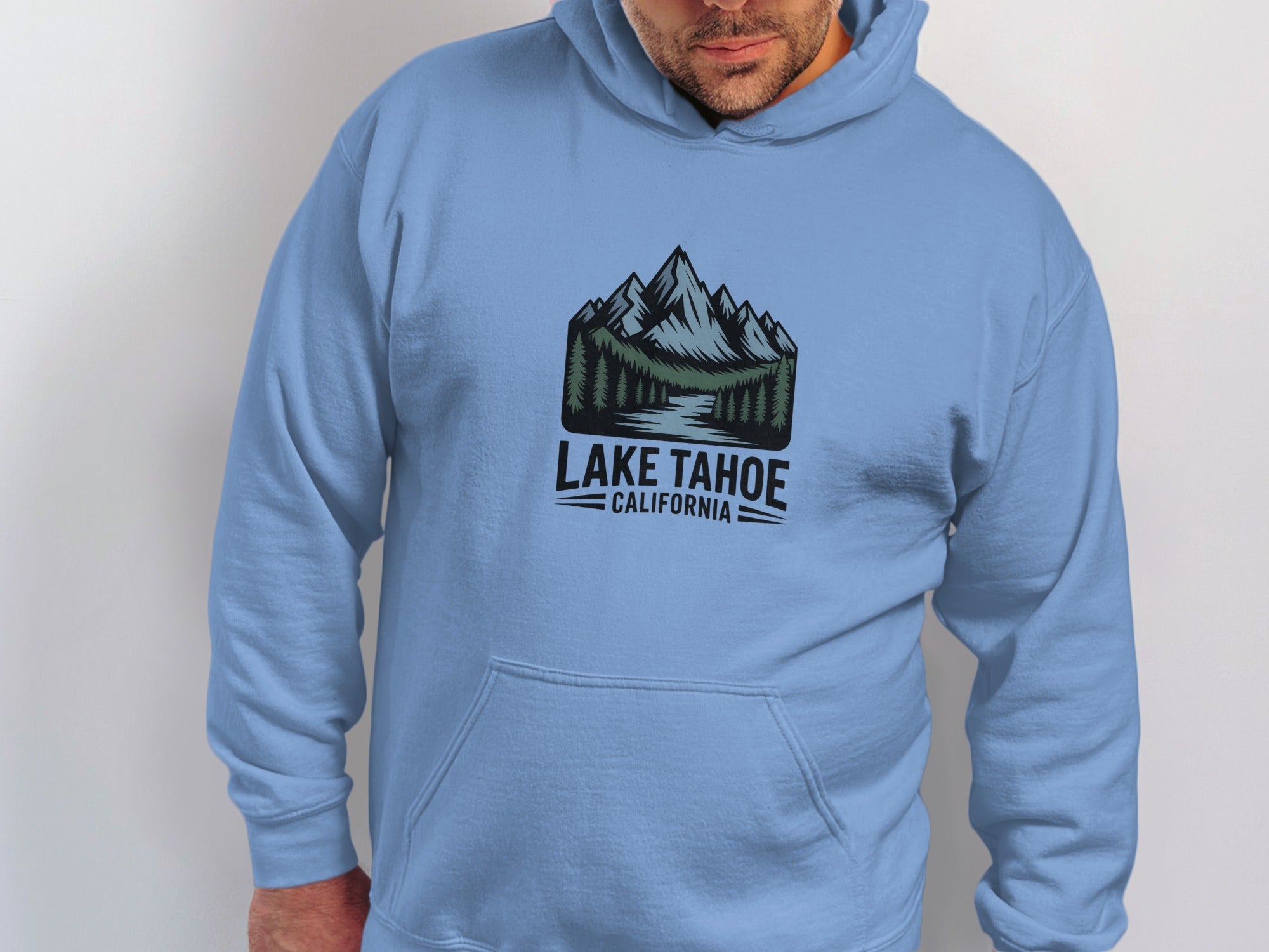 Lake Tahoe California Graphic Hoodie for Men