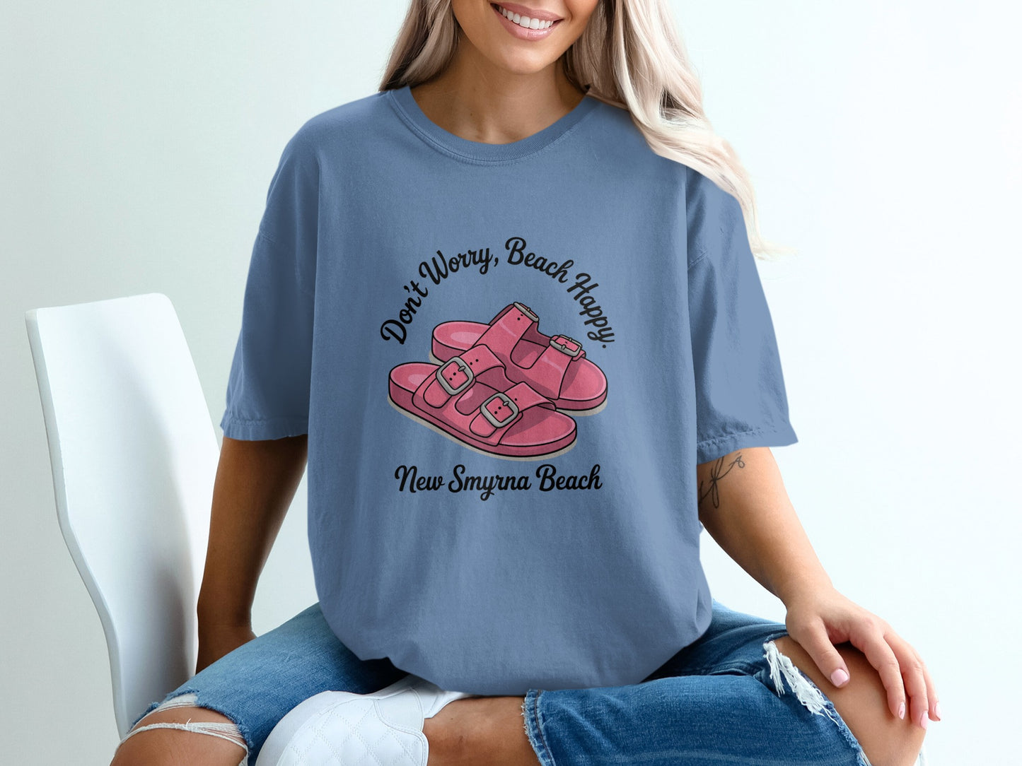 Don't Worry Beach Happy Graphic T-shirt product