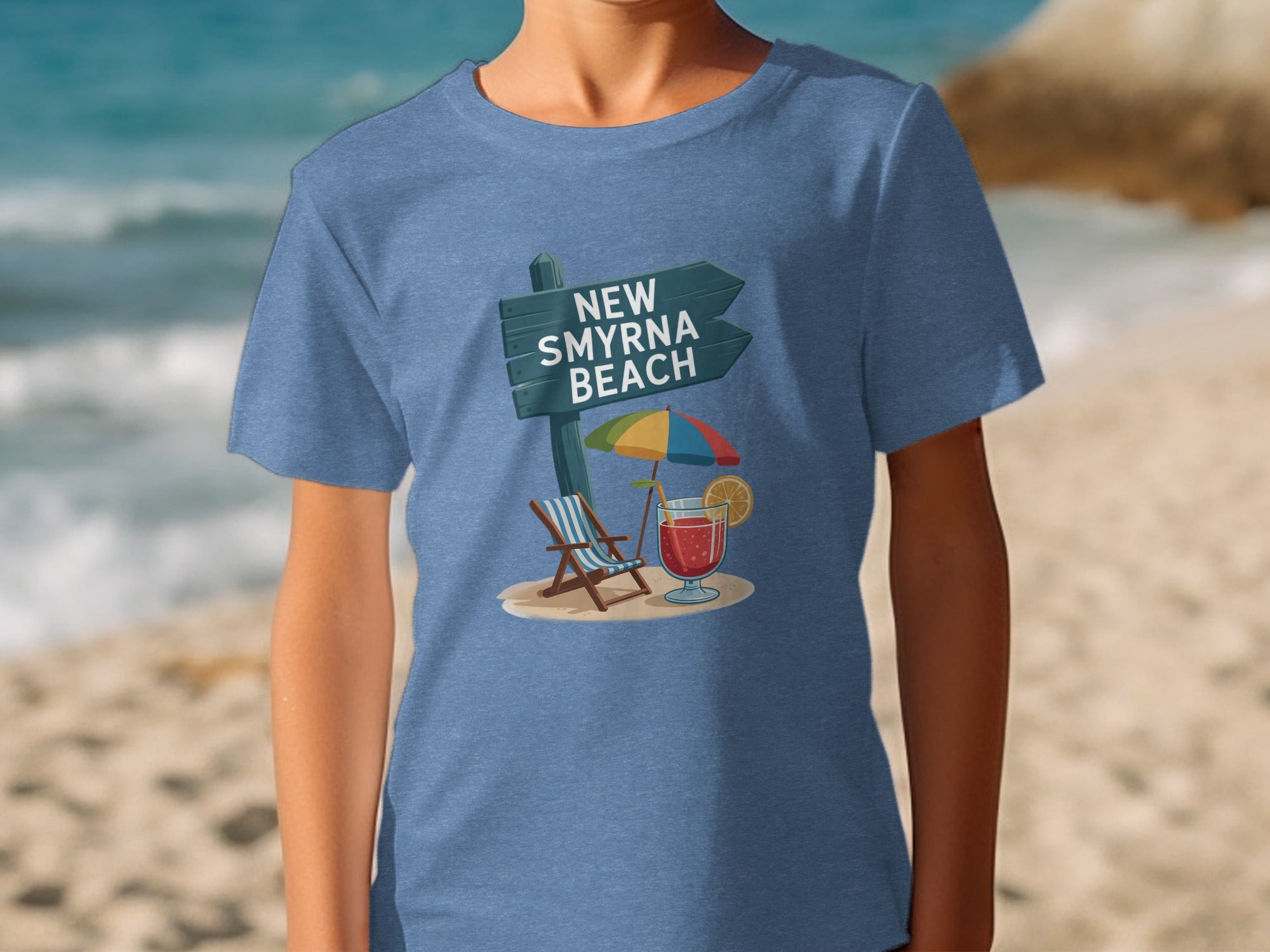 New Smyrna Beach Chair Umbrella Cocktail Shirt product type