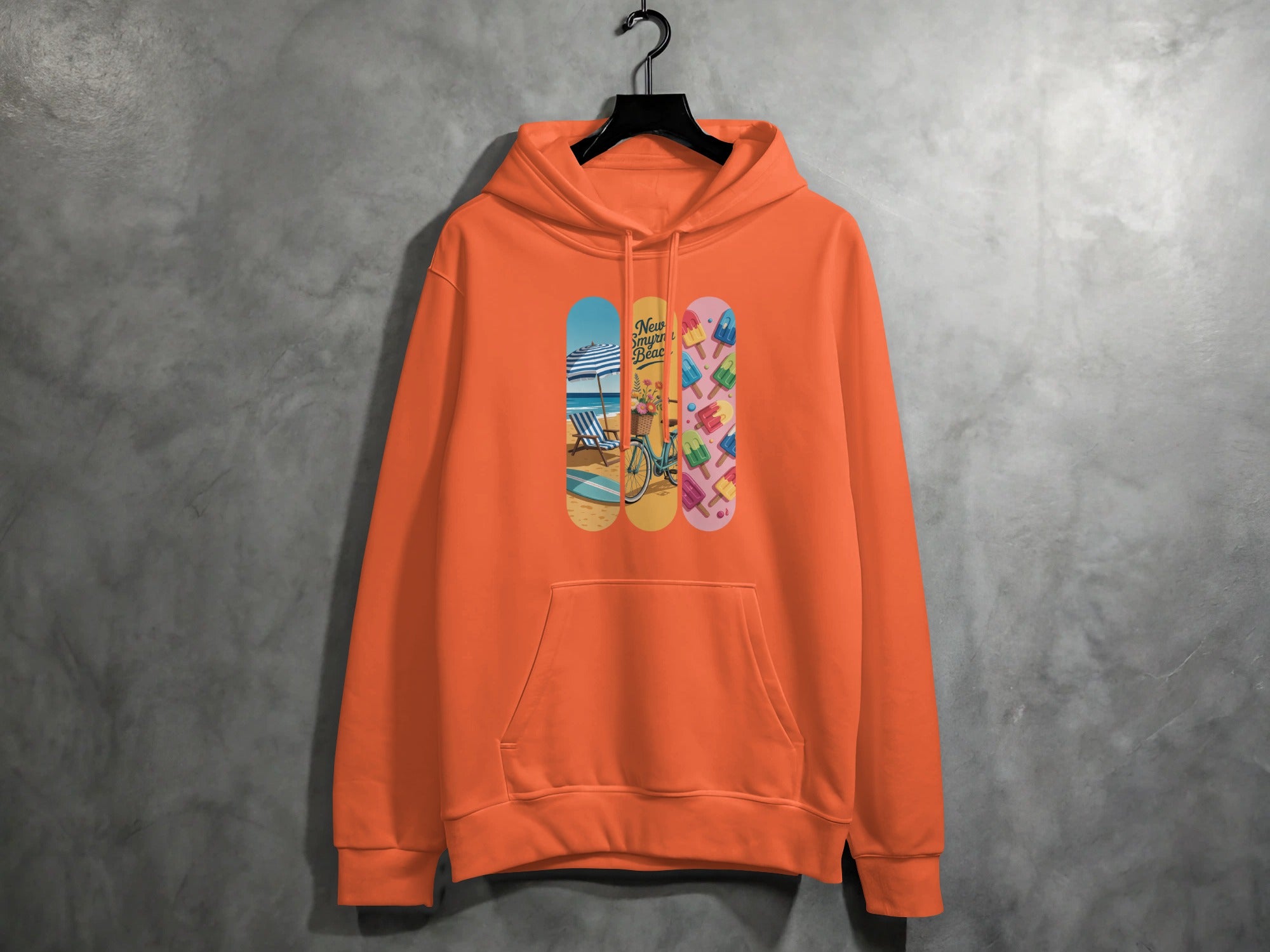 Vibrant Hoodie featuring Skateboard Design product type