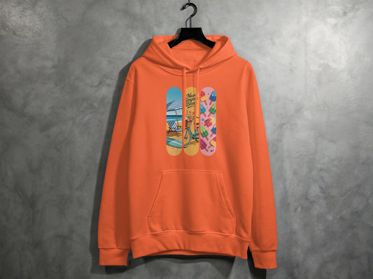 Vibrant Hoodie featuring Skateboard Design product type