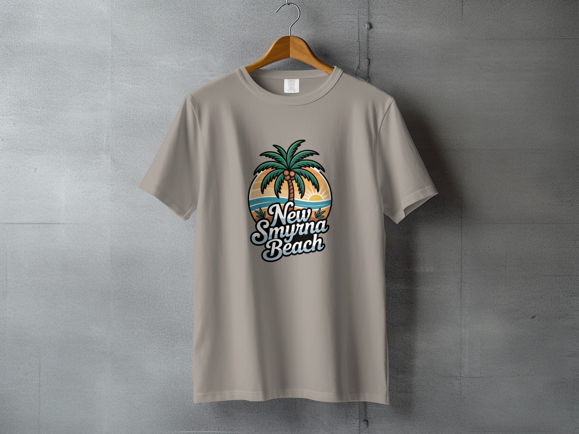 New Smyrna Beach Palm Tree Graphic T-Shirt product