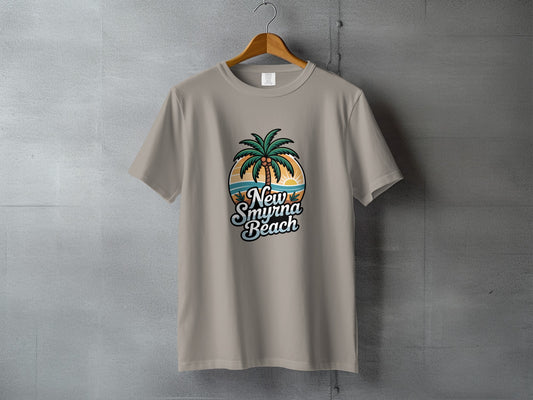 New Smyrna Beach Palm Tree Graphic T-Shirt product