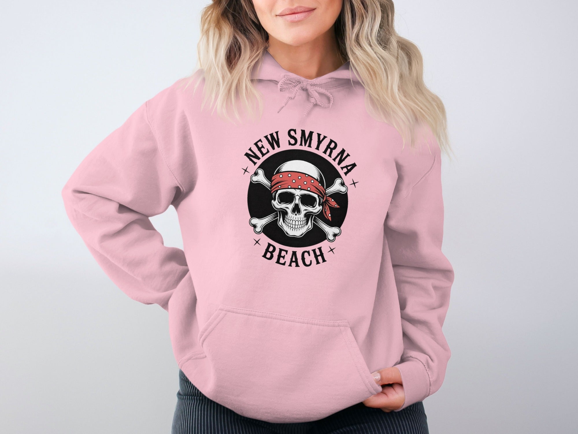 New Smyrna Beach Skull Design Hoodie Product