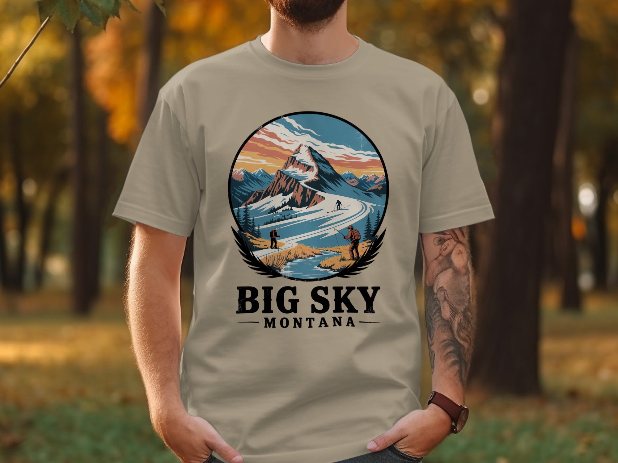 Big Sky Montana Scenic Mountains Graphic T-Shirt product