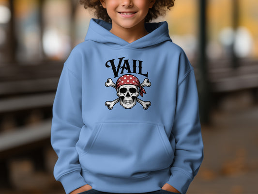 Vail Skull and Crossbones Pirate Kids Hoodie product type