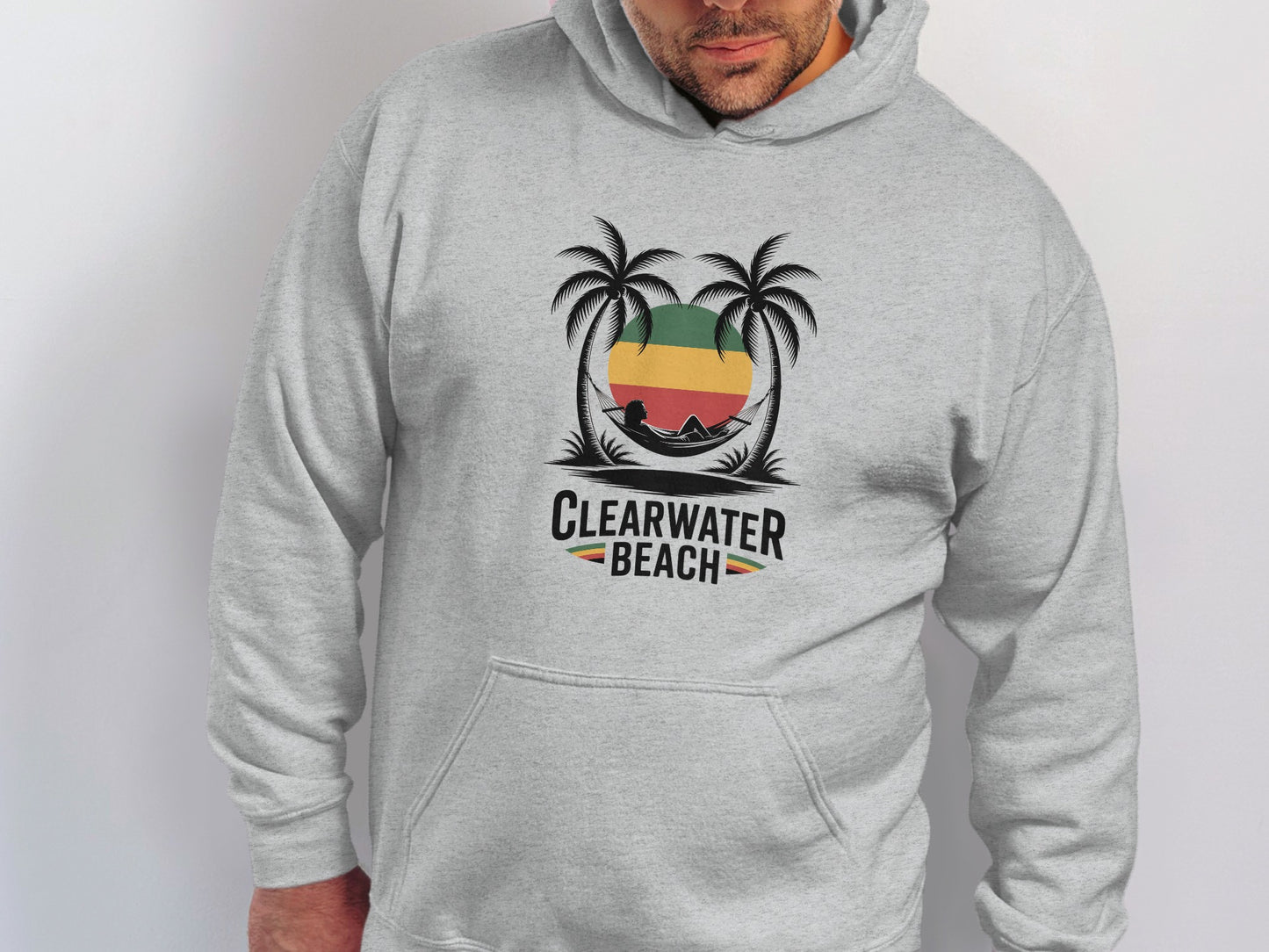 Clearwater Beach Hoodie with Sunset Design product