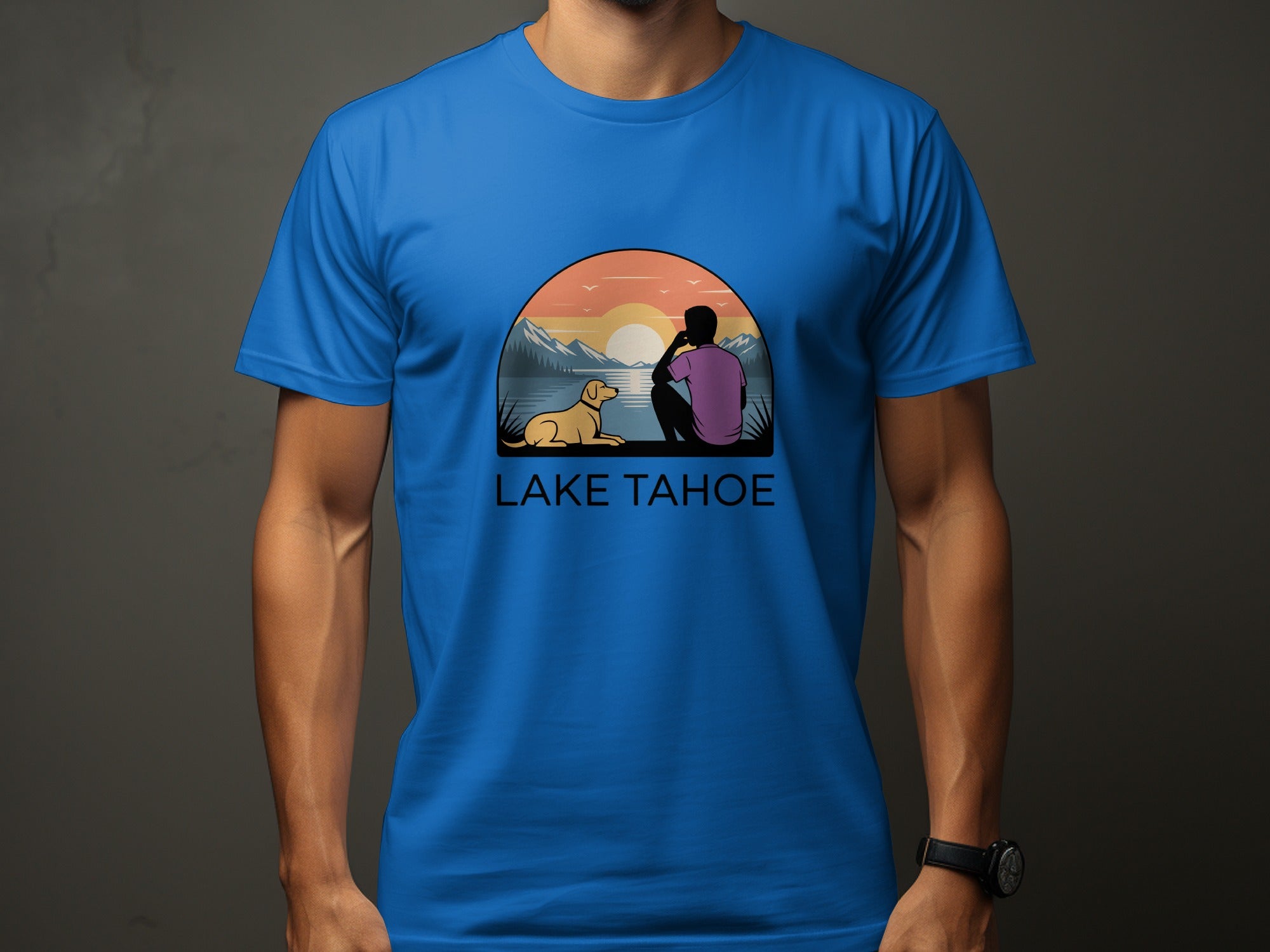 Lake Tahoe Sunset Graphic Tee Shirt product
