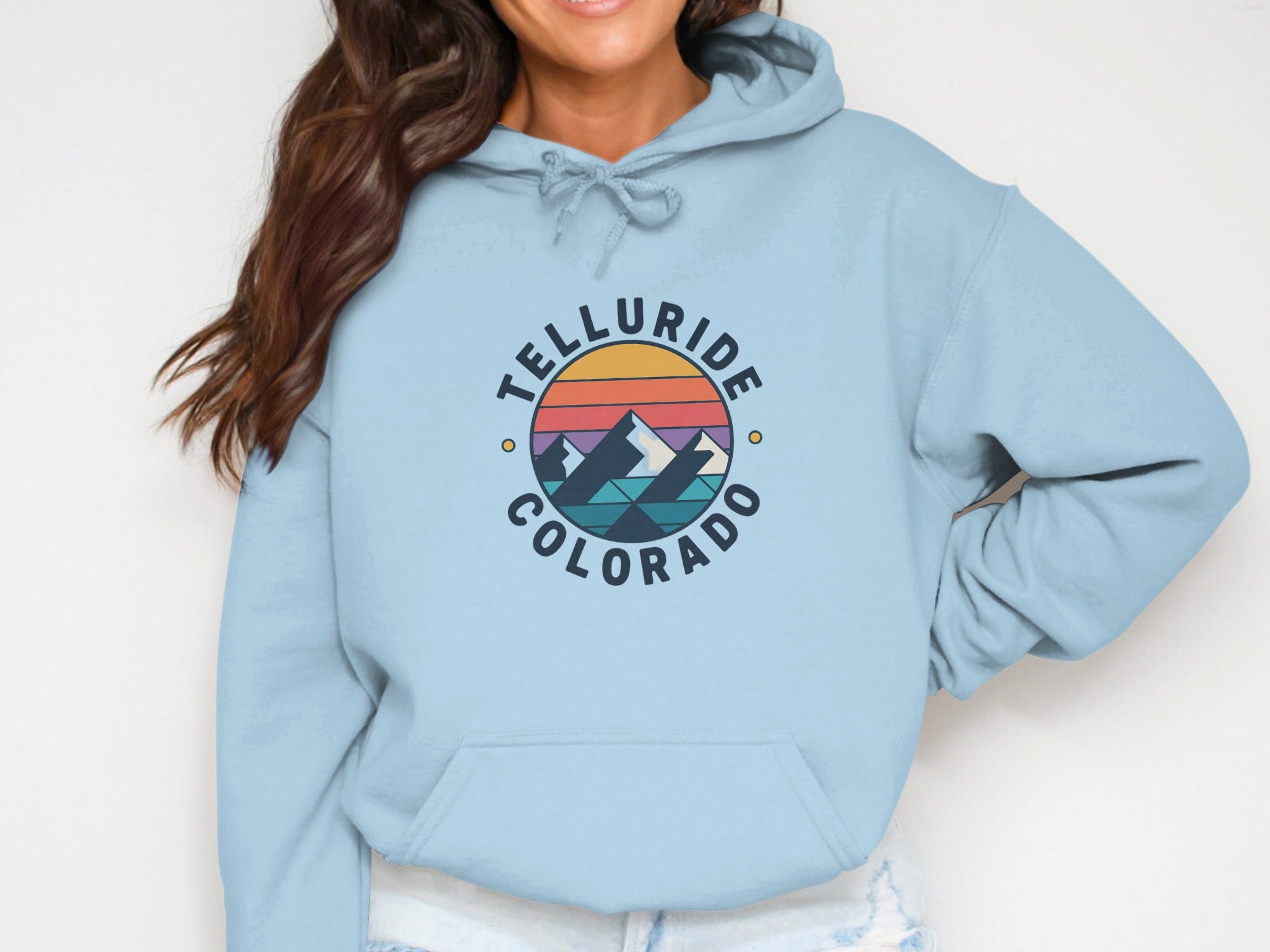 Telluride Womens Hoodies Telluride Colorado Retro Design