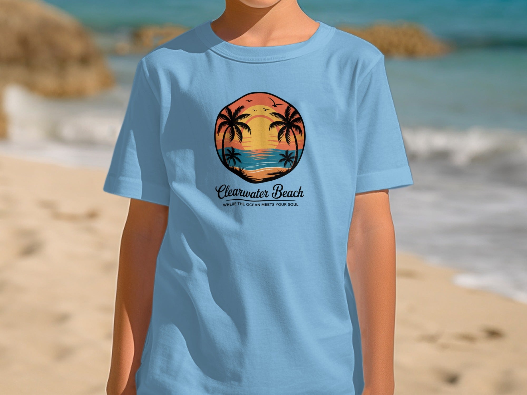 Clearwater Beach Sunset Design T-Shirt product type