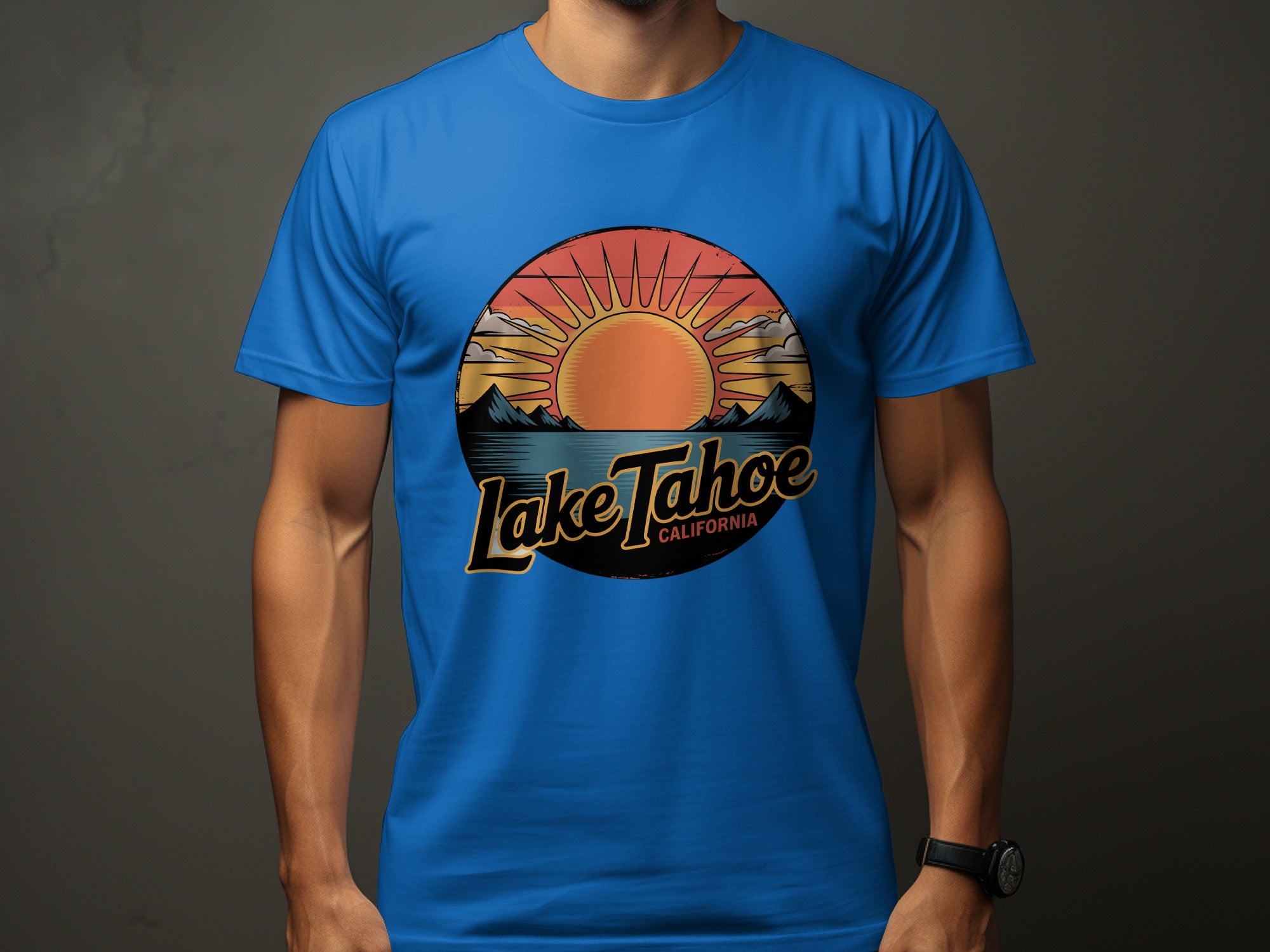 Lake Tahoe California graphic tee shirt product