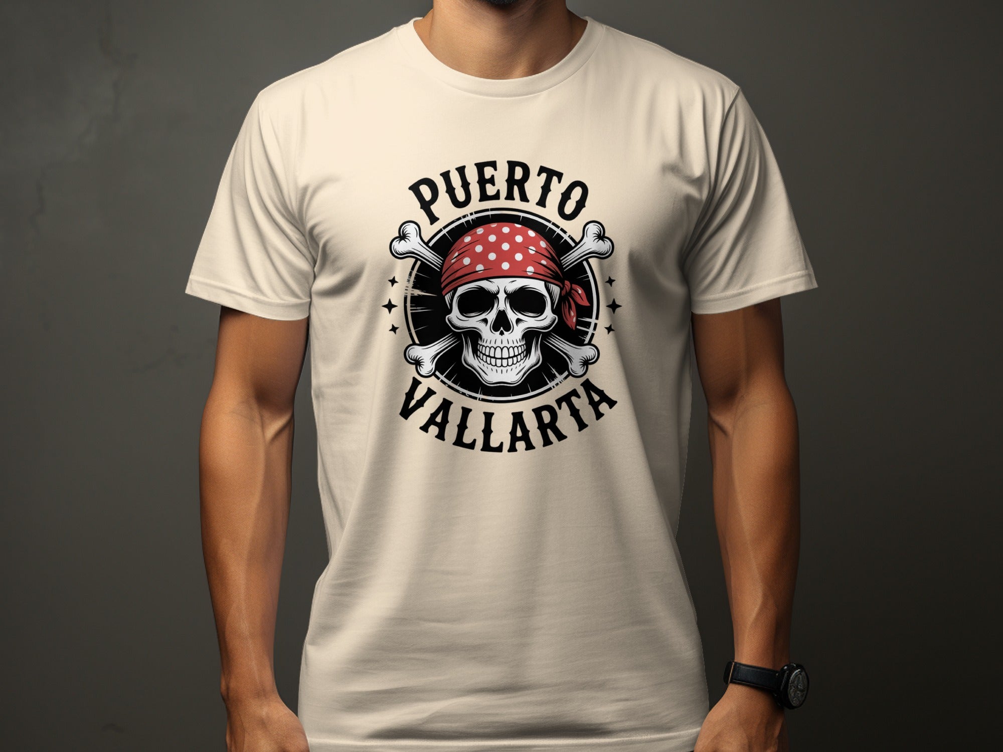 Puerto Vallarta Skull Design Graphic T-Shirt product